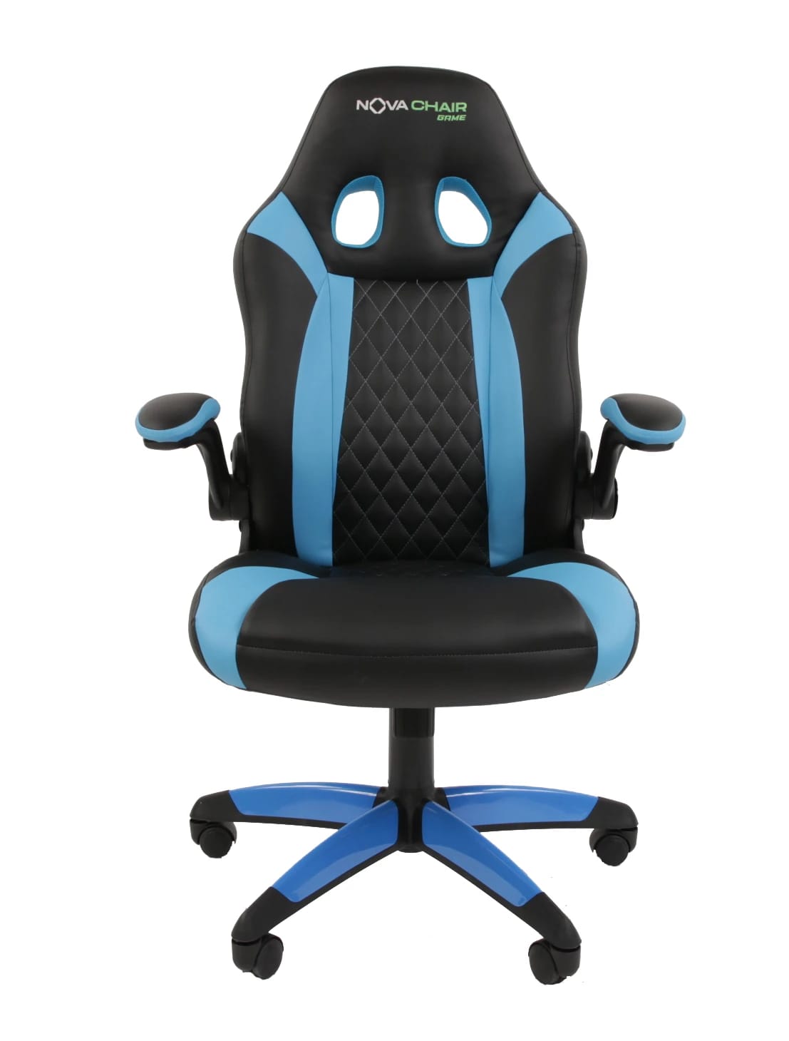 NOVA CHAIR GAME X2 (черно-синий/голубой) - фото 2