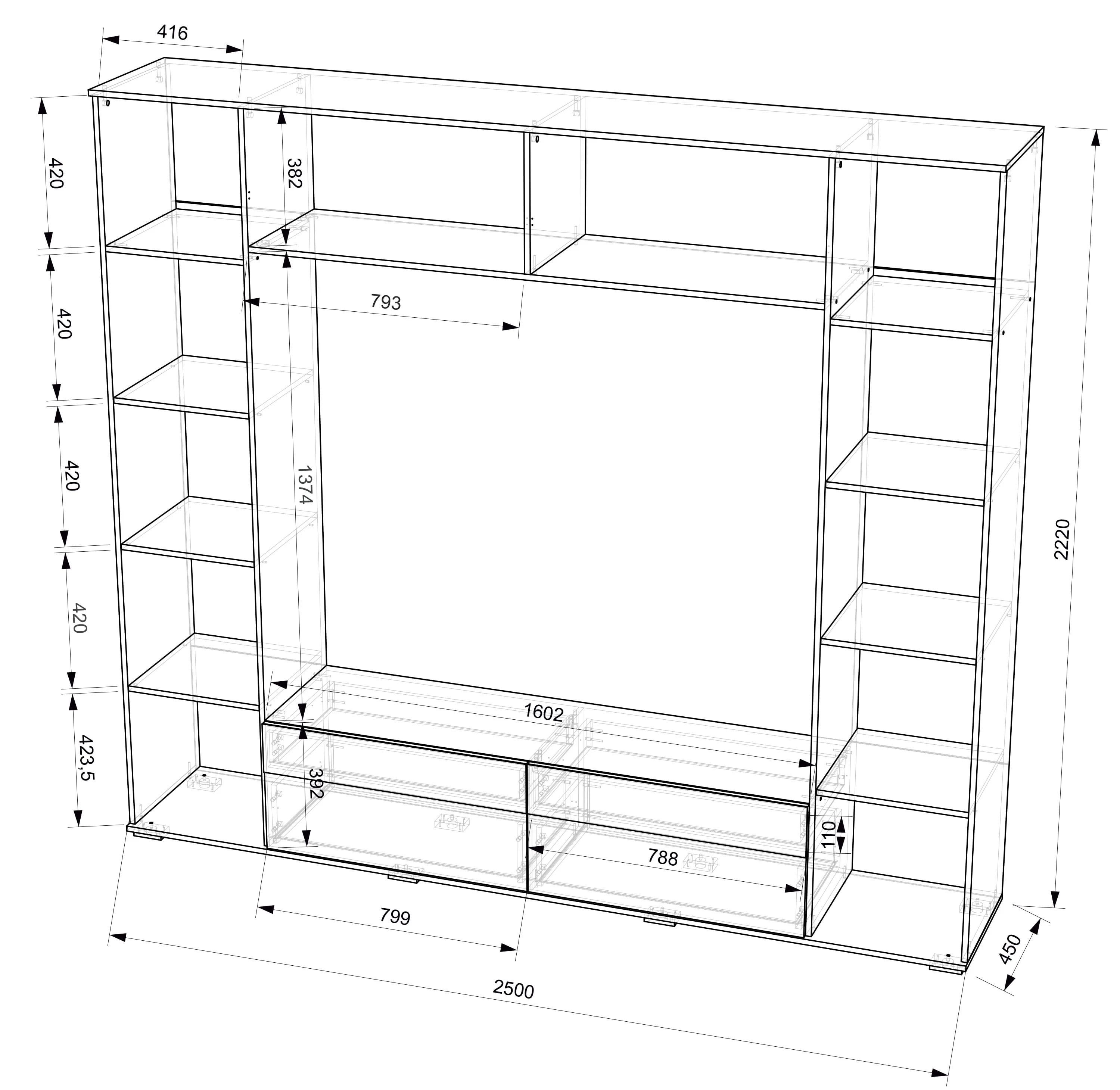 УНО (ЛДСП Соната (легкий шелк), стекло Белое) - фото 3