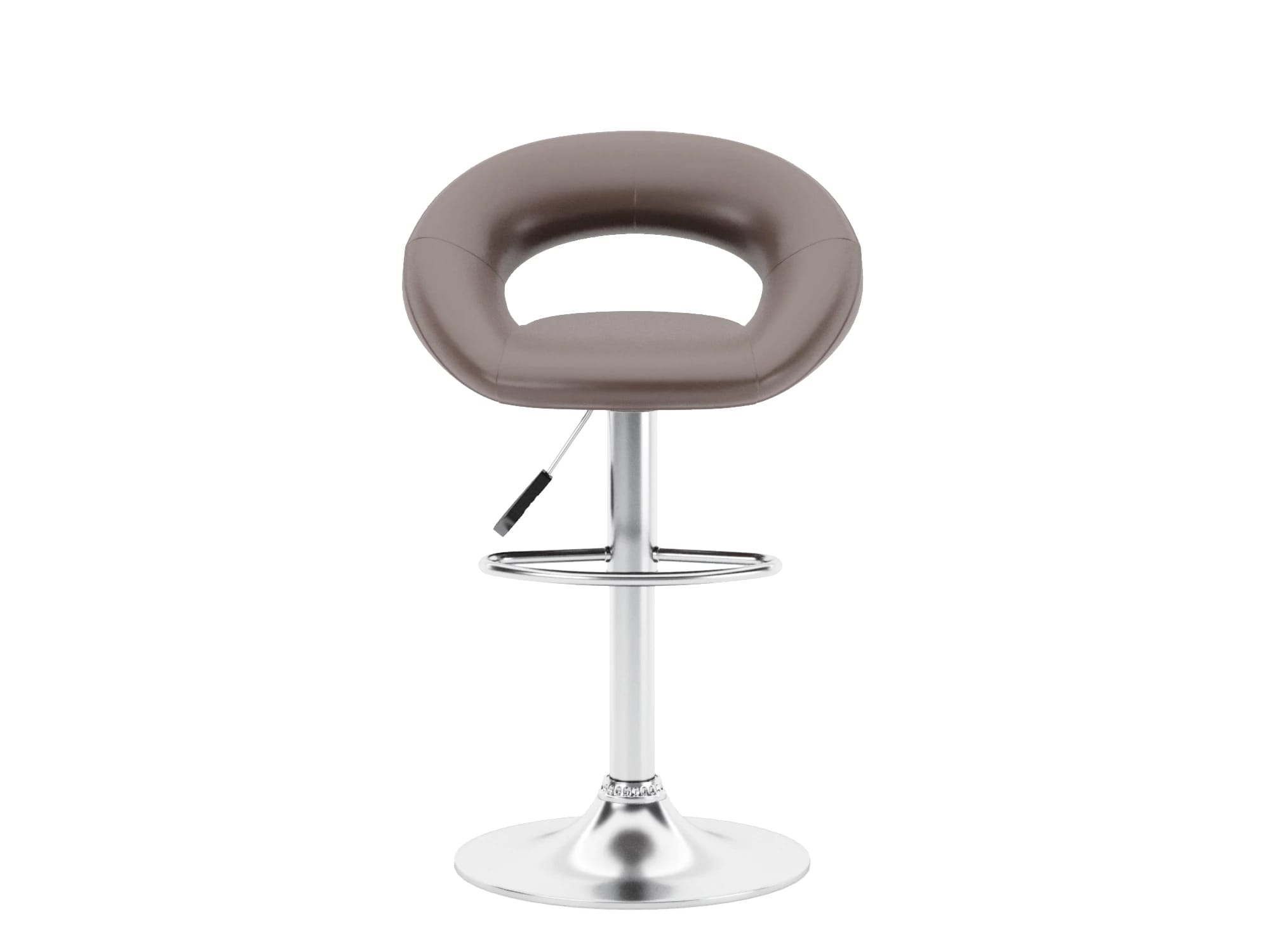 Стул барный (арт. ZS-603), опора ХРОМ (комплект 2 шт.) (PU dark brown (к/з т.корич.)) - фото 5