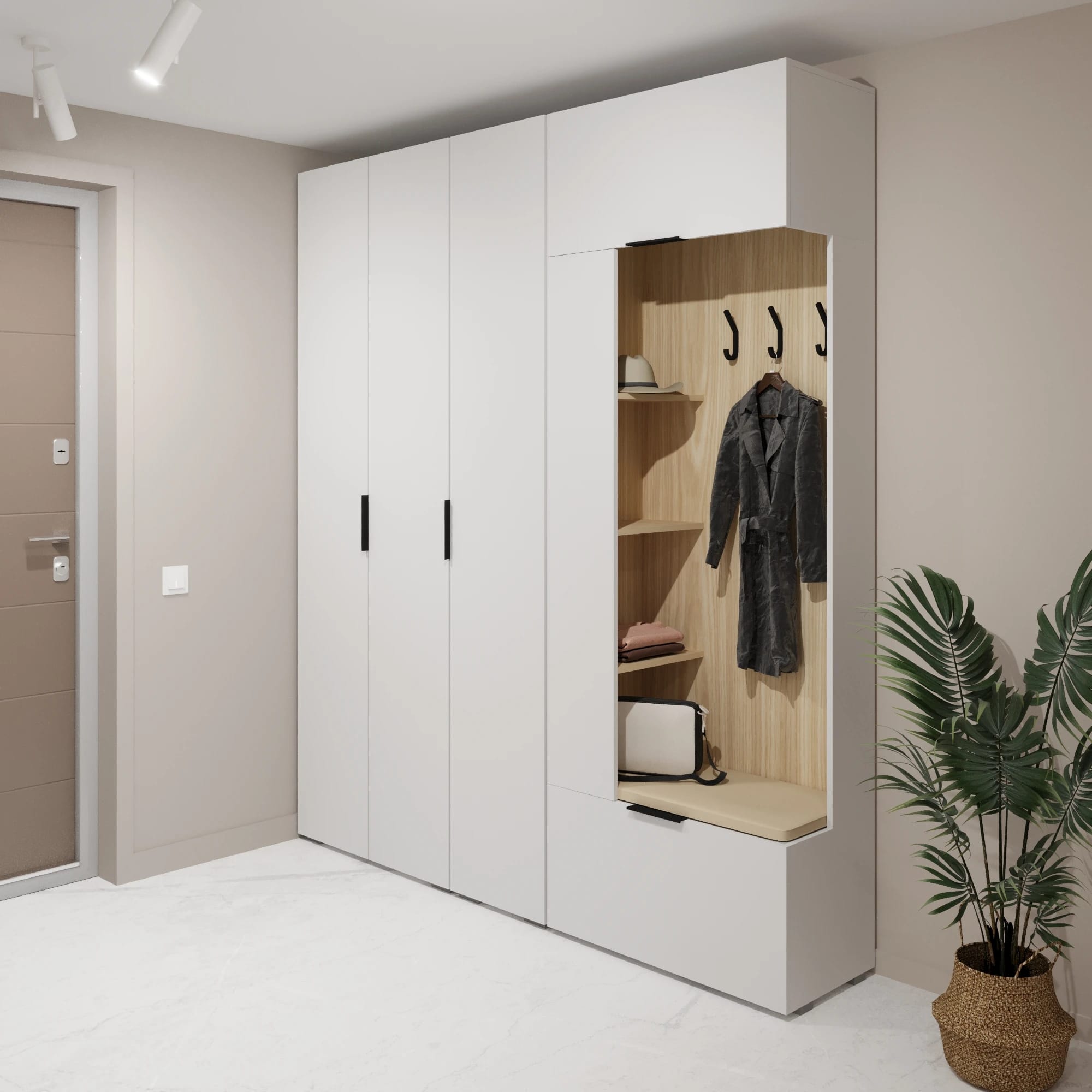 OSLO (белый шагрень/ ручка СА-1, цвет - черный) - фото 3