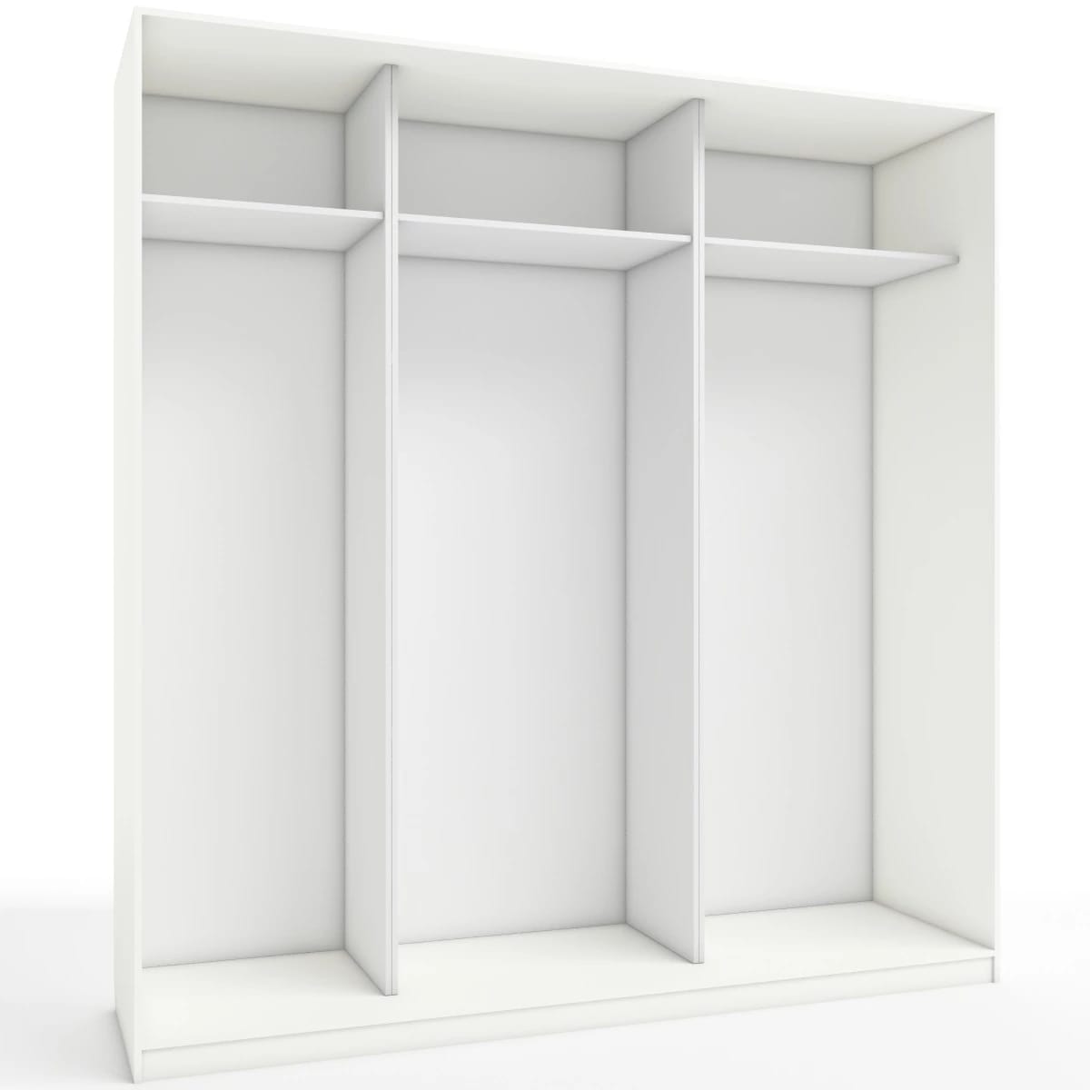 КОРПУС ШКАФА 2200*600*2300 ММ С АНТРЕСОЛЬНЫМИ ПОЛКАМИ (Корпус: БЕЛЫЙ шагрень, Наполнение: БЕЛЫЙ шагрень) - фото 1