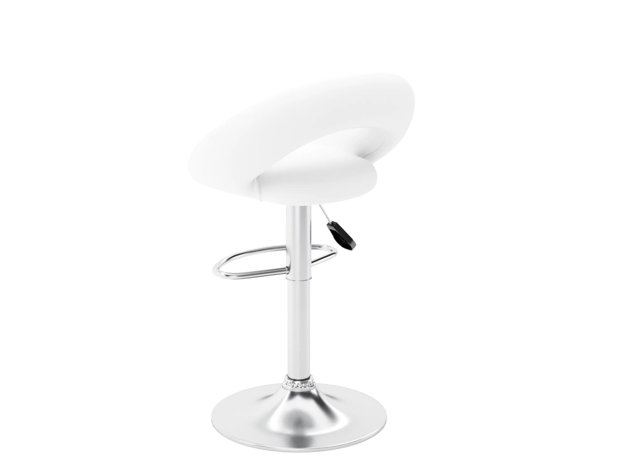 Стул барный (арт. ZS-603), опора ХРОМ (комплект 2 шт.) (PU белый (к/з белый)) - фото 4