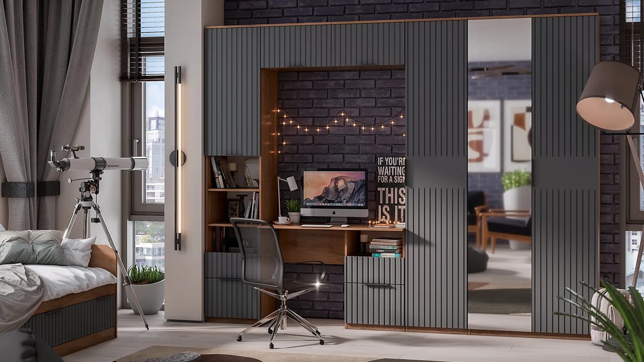 ХИЛТОН (дуб крафт золотой/графит матовый) - фото 5