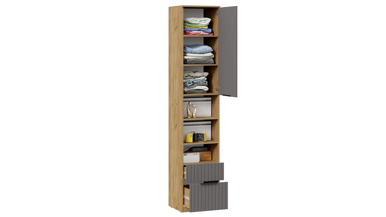 ХИЛТОН (дуб крафт золотой/графит матовый) - фото 2