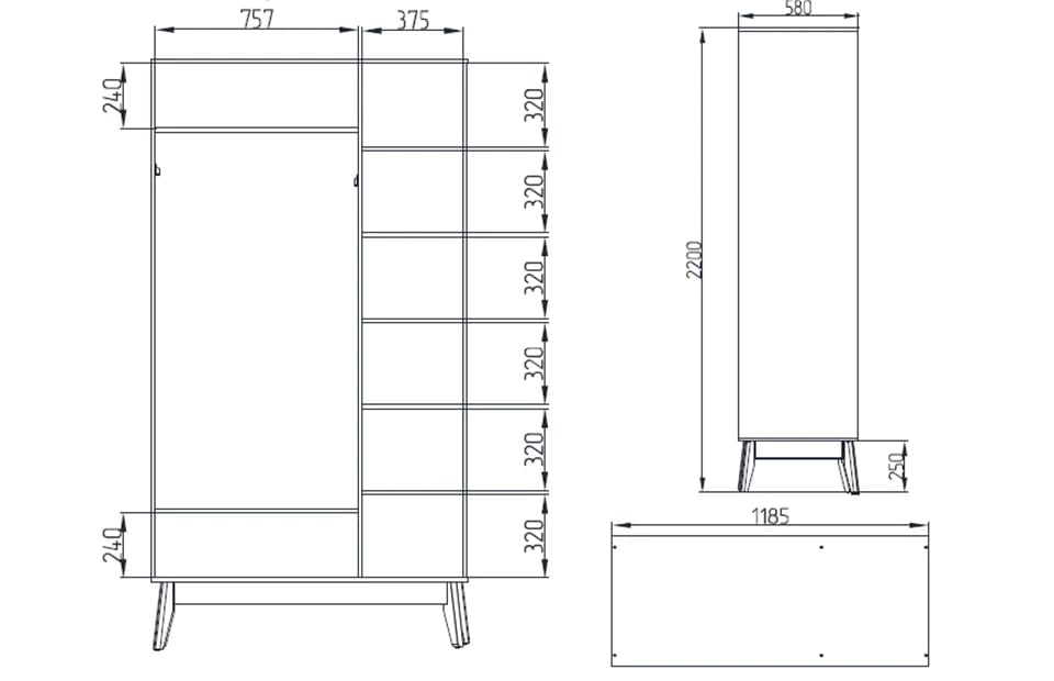 КАЛГАРИ (Дуб натуральный светлый / Белый матовый) - фото 2