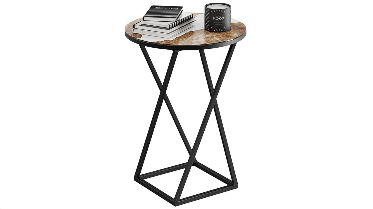 ДП 1-03-05 (чёрный/стекло с рисунком слэб белый) - фото 2