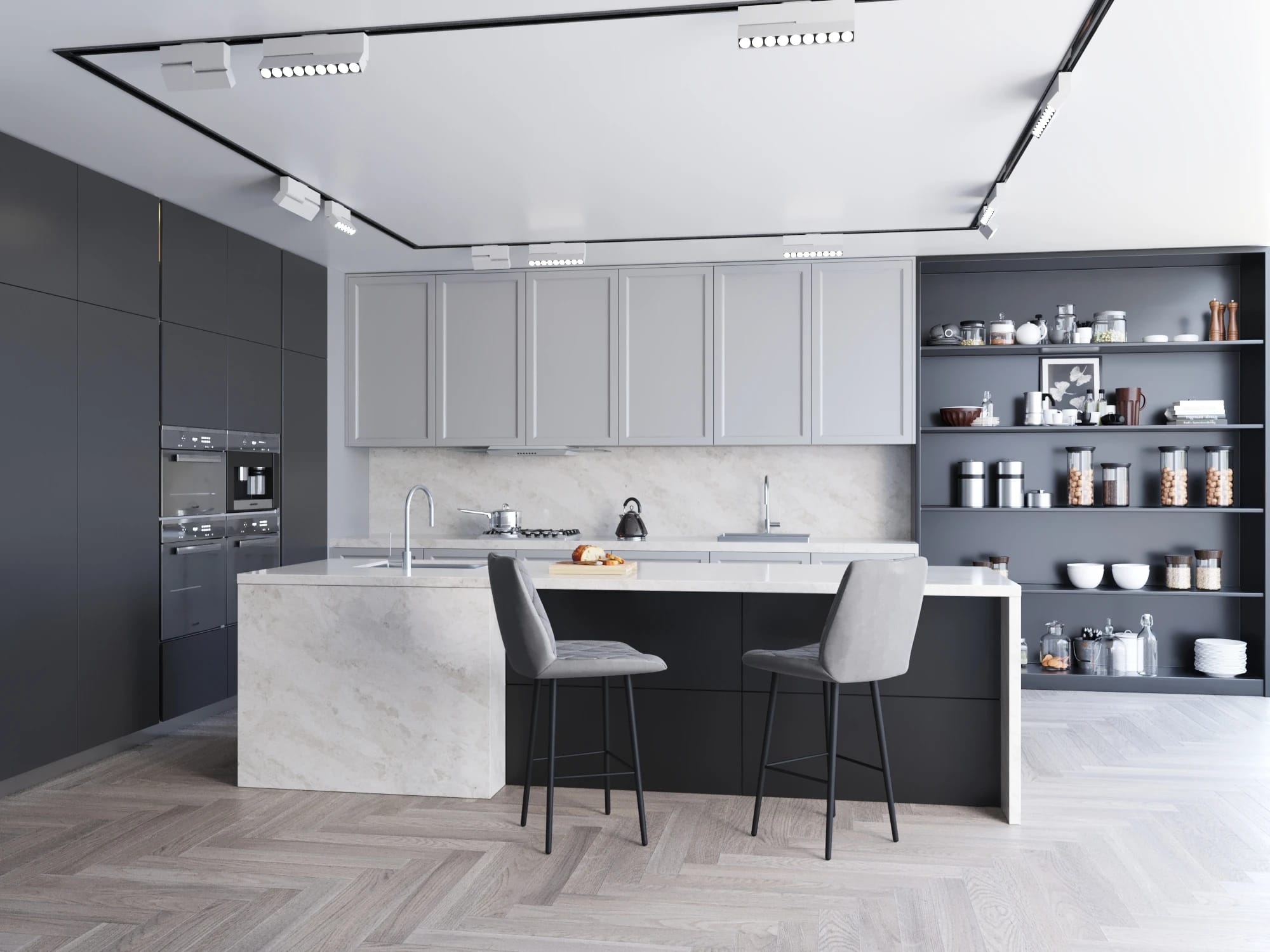 ОМЕГА (Сиденье (Текстиль велюр LEONARDO 14 (серый)/основание черная матовая (муар)) - фото 2