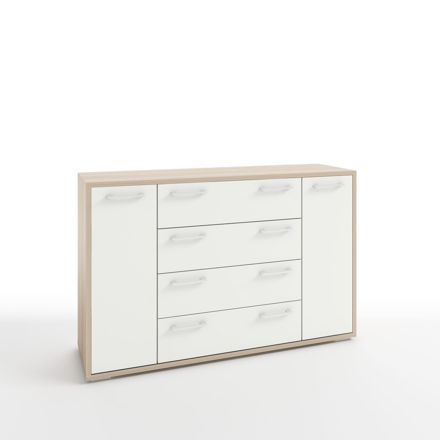 ПАЙН-4.2 (корпус дуб сонома/фасад белый глянец) - фото 1