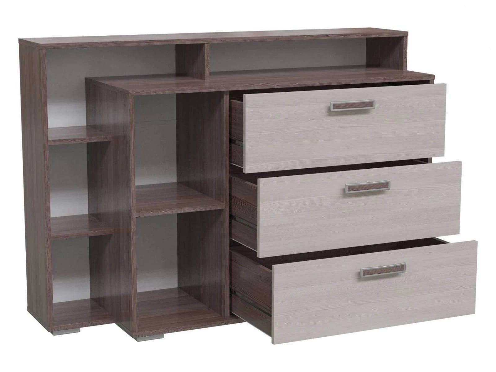КОМОД С ДВЕРКОЙ И 3ЯЩ. (АРТ. 4-4423) (1320*430*935 ММ) (бодега темный/светлый) - фото 3