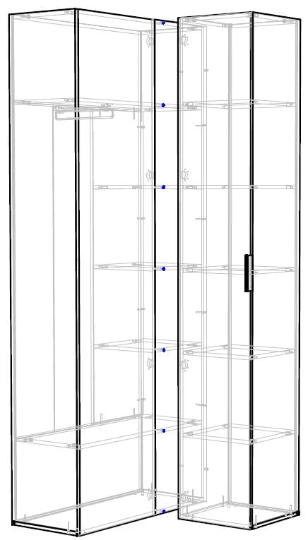OSLO (белый шагрень/ ручка СА-1, цвет - черный) - фото 2