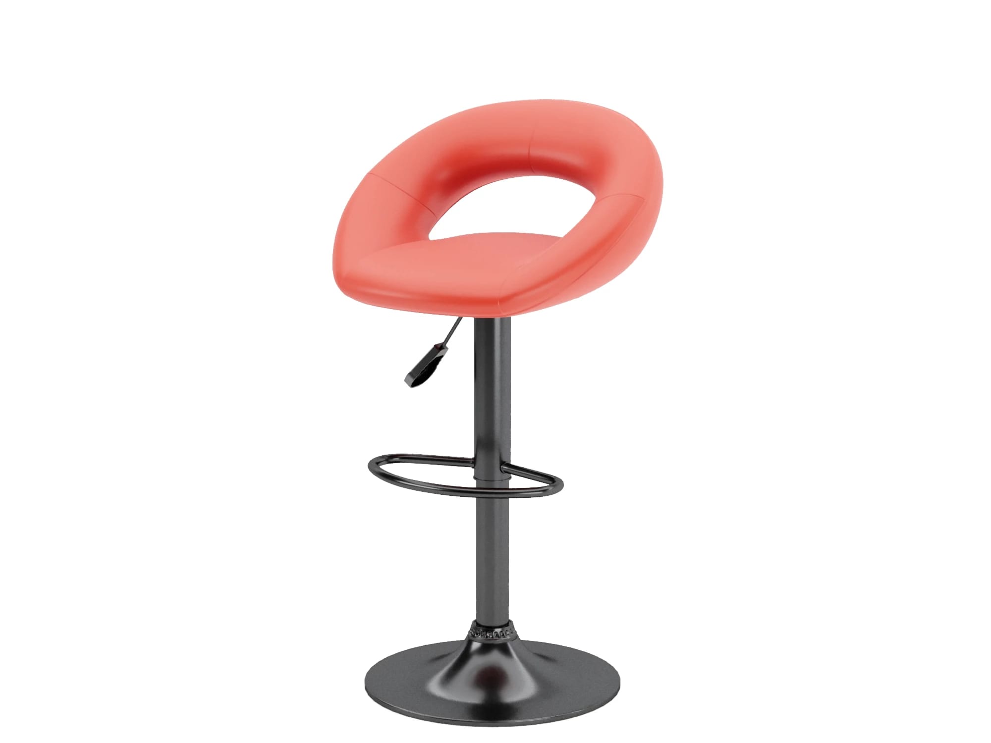 Стул барный (арт. ZS-603), опора ЧЕРНЫЙ (комплект 2 шт.) (PU red (к/з красн.)) - фото 3