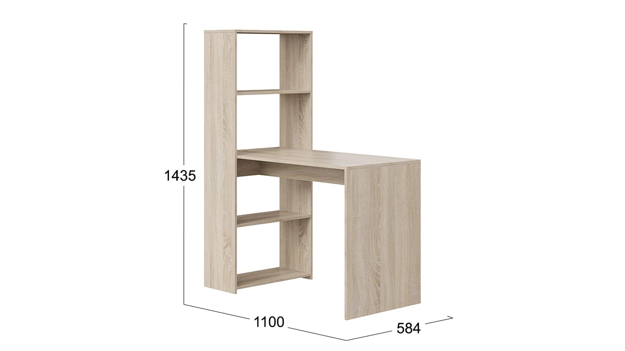 СТОЛ ПИСЬМЕННЫЙ (ТИП 12) (1100*584*1435) (дуб сонома) - фото 3