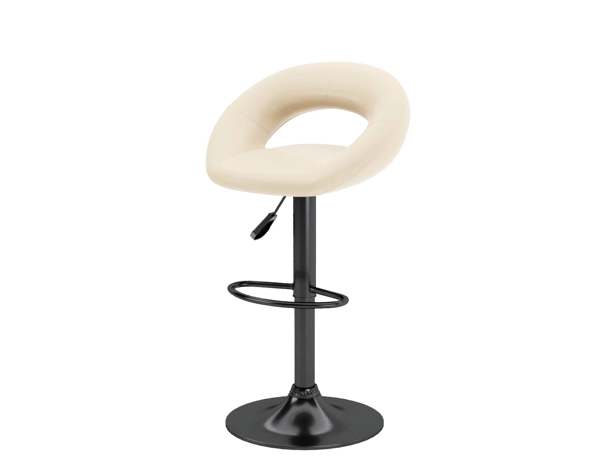 Стул барный (арт. ZS-603), опора ЧЕРНЫЙ (комплект 2 шт.) (Pu beige (к/з бежевый)) - фото 3