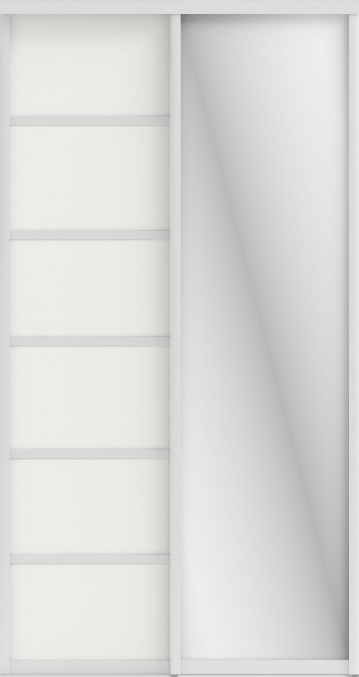 СТИВ (ЗЕРКАЛО/ЛДСП) (белый шагрень/хром) - фото 2