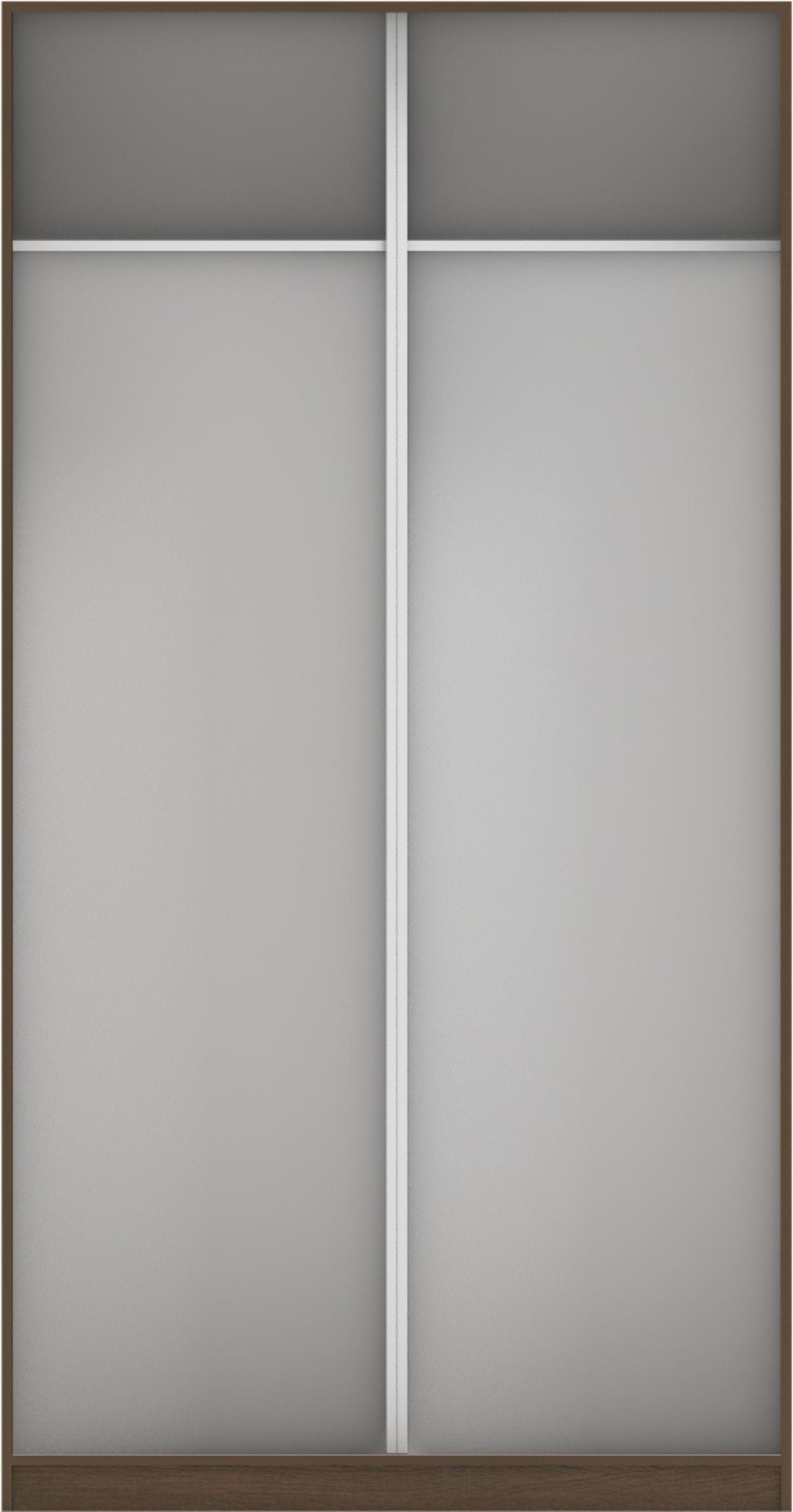 КОРПУС ШКАФА 1200*600*2300 ММ С АНТРЕСОЛЬНЫМИ ПОЛКАМИ (Корпус: ВЕНГЕ ТЕМНЫЙ, Наполнение: БЕЛЫЙ шагрень) - фото 3