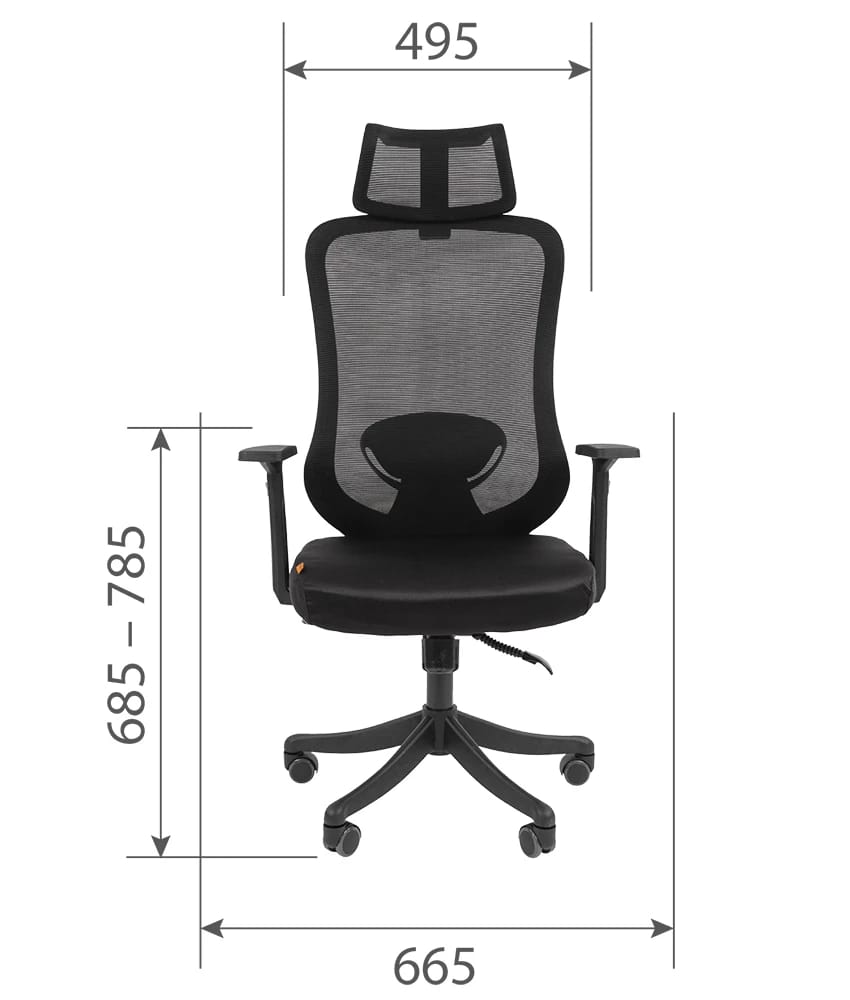 CHAIRMAN CH 563 (черный пластик, черный) - фото 5