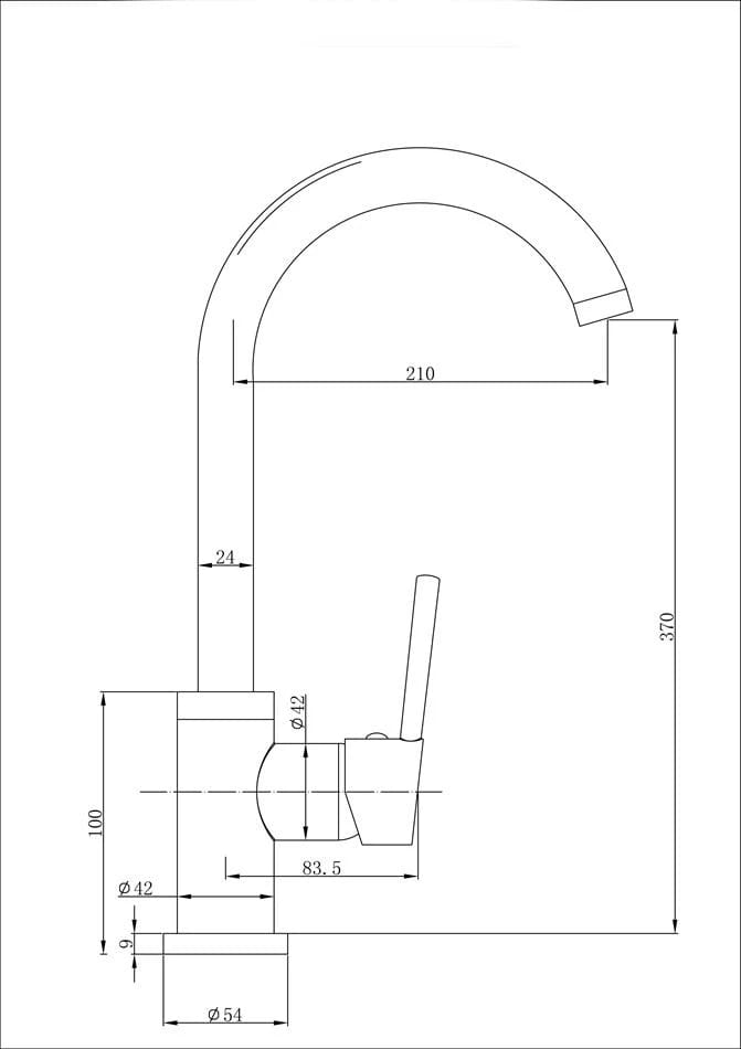EMAR ECB-3004 PVD, СМЕСИТЕЛЬ (черный (PVD dark)) - фото 2