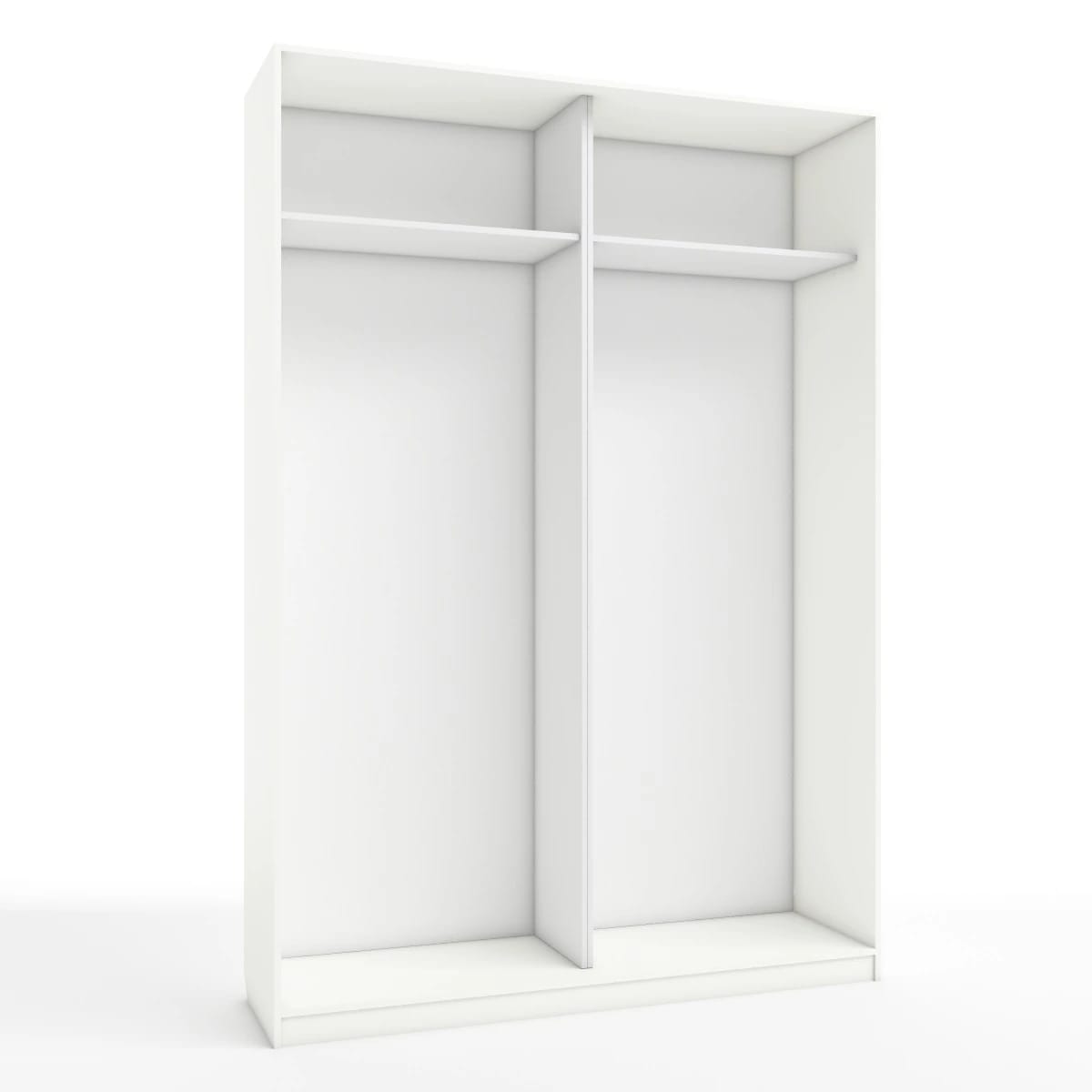 КОРПУС ШКАФА 1600*450*2300 ММ С АНТРЕСОЛЬНЫМИ ПОЛКАМИ (Корпус: БЕЛЫЙ шагрень, Наполнение: БЕЛЫЙ шагрень) - фото 1