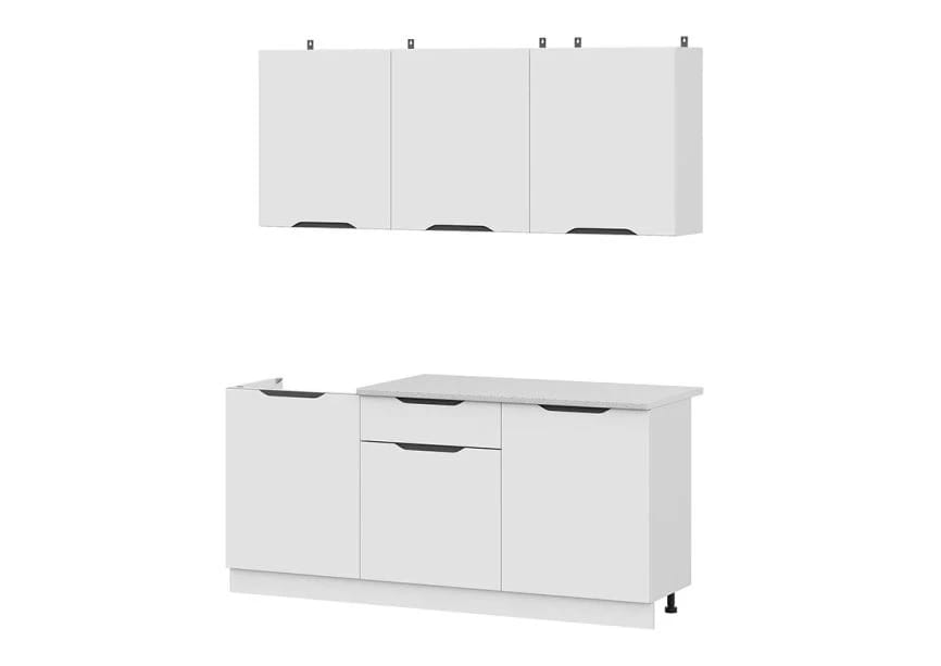 КАЙЛИ (белый/белый/столешница 26 мм ( 0.6м+0.6м), антарес) - фото 3