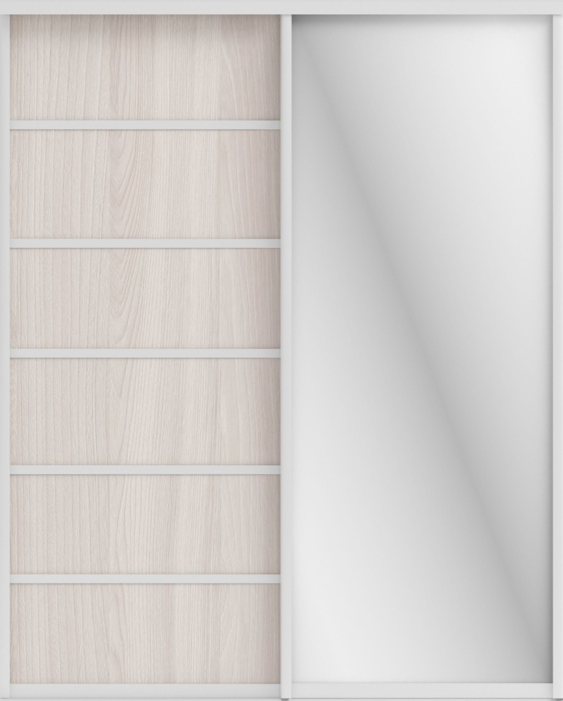 СТИВ (ЗЕРКАЛО/ЛДСП) (ясень светлый/хром) - фото 2