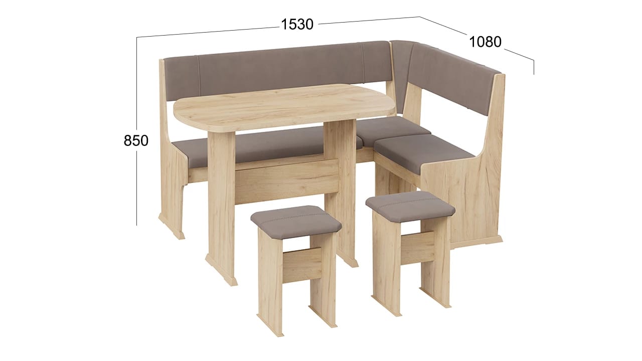 РИО (дуб крафт золотой/микровелюр duna stone) - фото 3