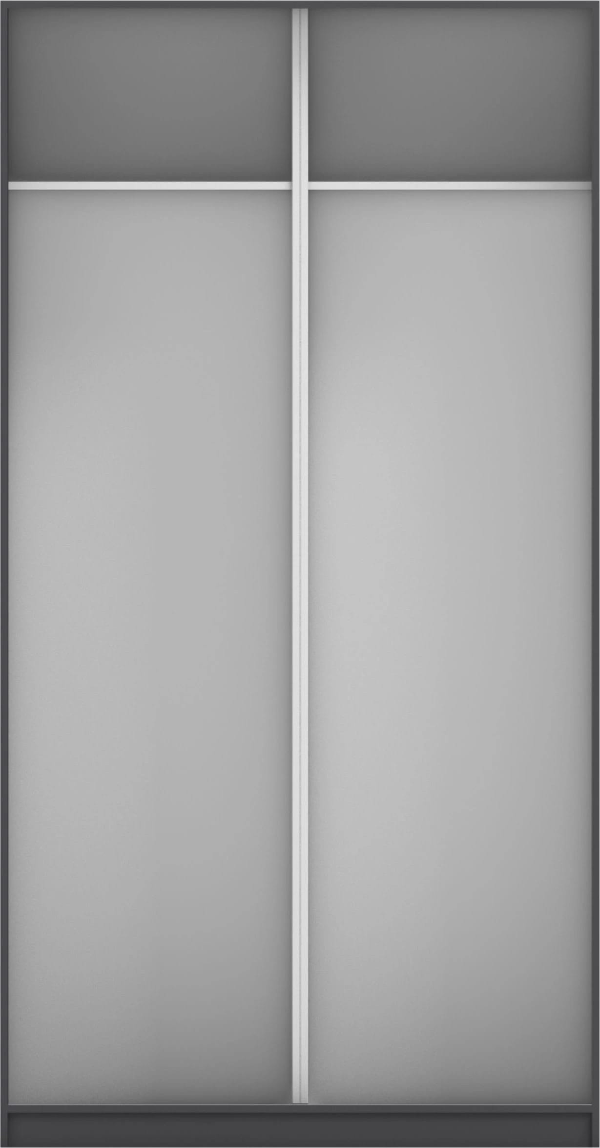 КОРПУС ШКАФА 1200*600*2300 ММ С АНТРЕСОЛЬНЫМИ ПОЛКАМИ (Корпус: ГРАФИТ, Наполнение: БЕЛЫЙ шагрень) - фото 3