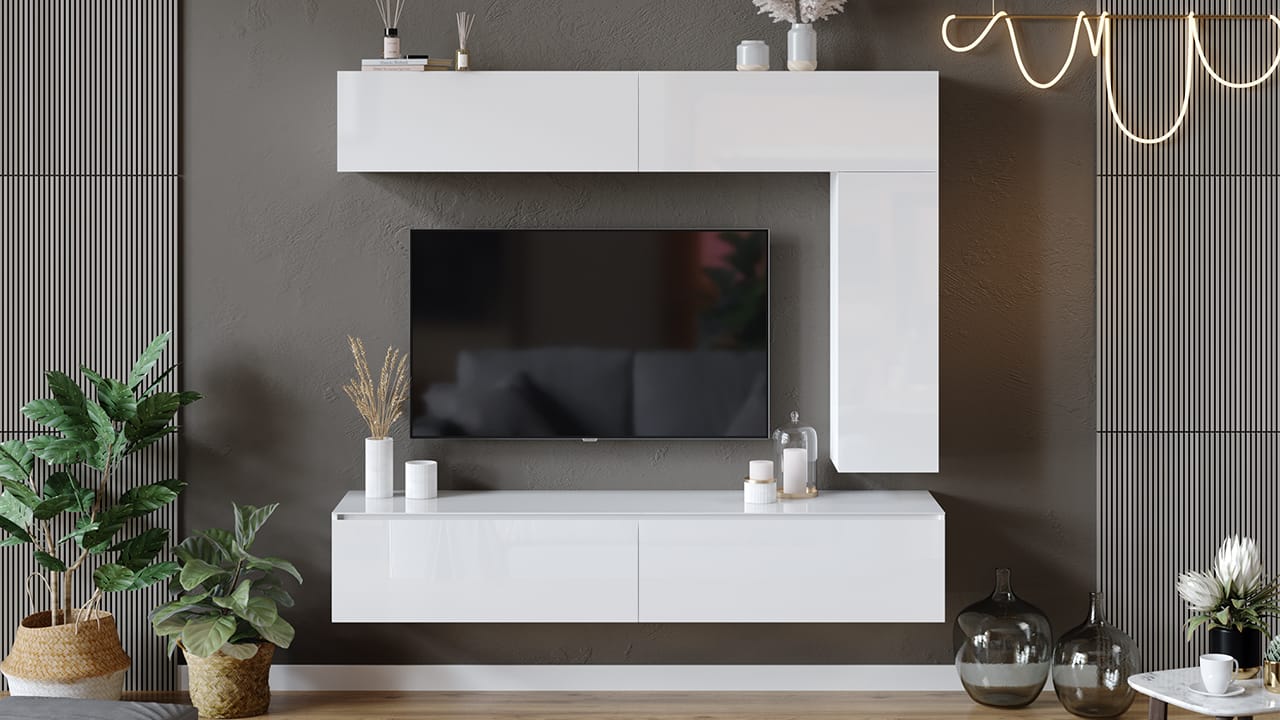 ГЛОСС (белый глянец/стекло белый глянец) - фото 5