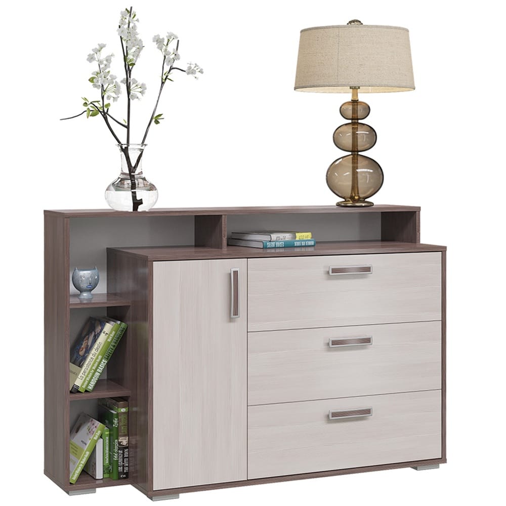 КОМОД С ДВЕРКОЙ И 3ЯЩ. (АРТ. 4-4423) (1320*430*935 ММ) (бодега темный/светлый) - фото 1