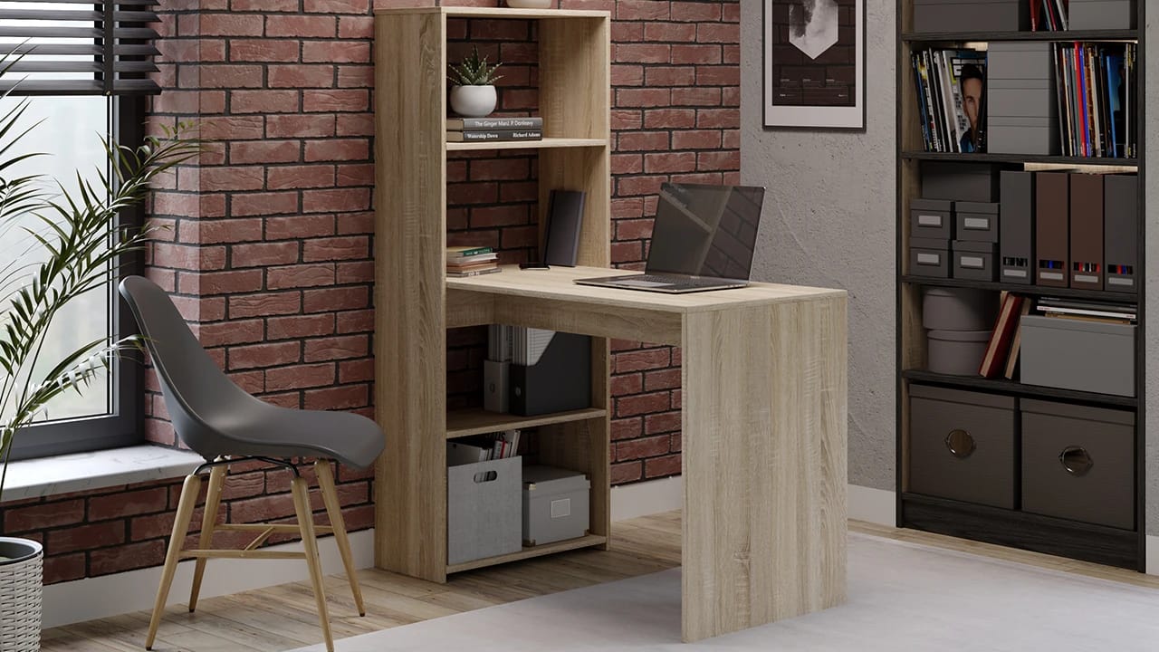 СТОЛ ПИСЬМЕННЫЙ (ТИП 12) (1100*584*1435) (дуб сонома) - фото 5