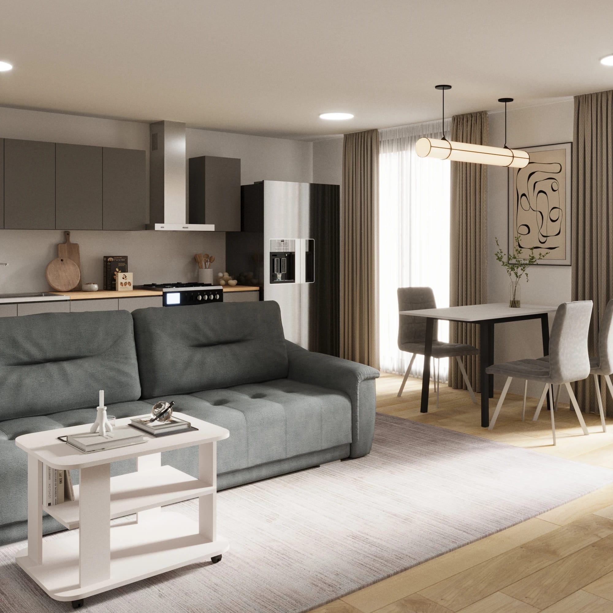 МОРИ (графит/столешница дуб вотан (800мм+400мм)) - фото 5