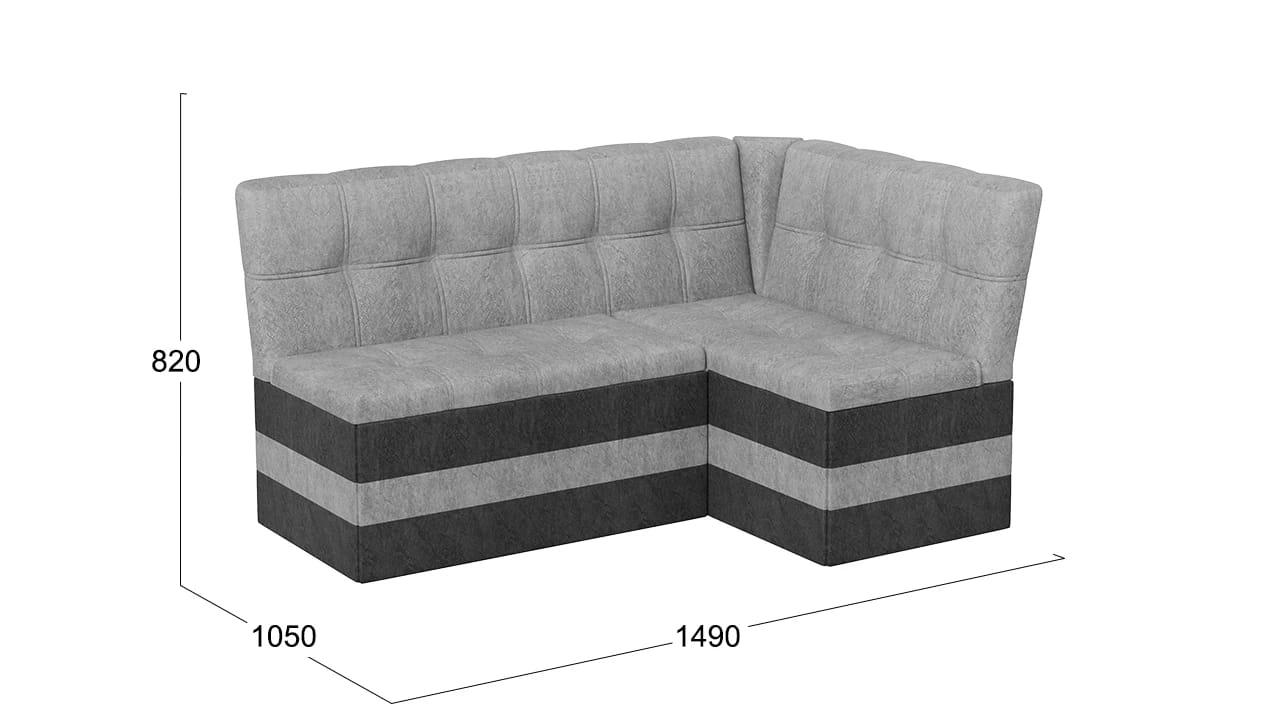 ОСКАР (микровелюр Wellmart Silver/Graphite) - фото 2