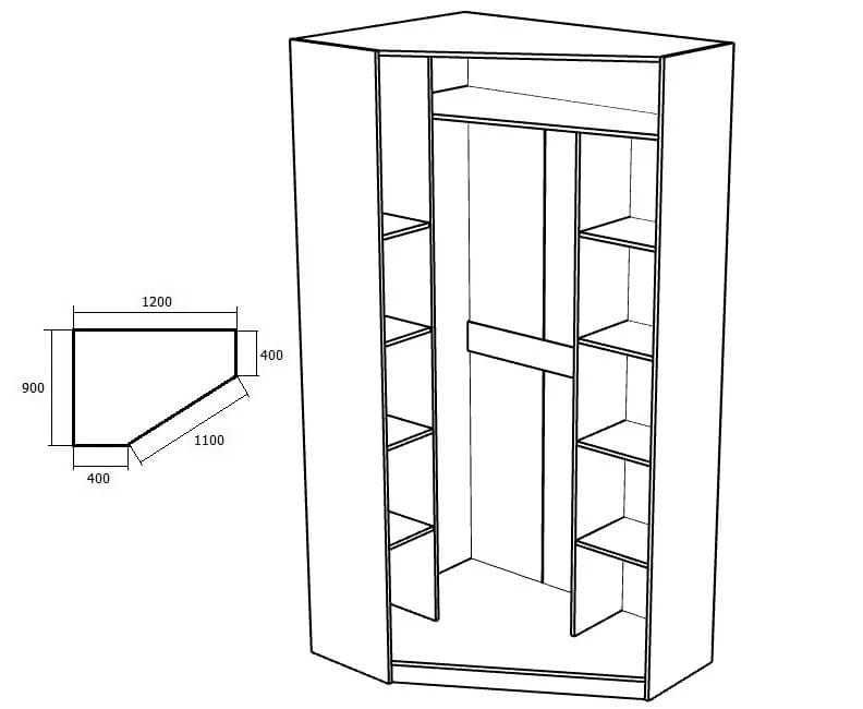 СТИВ (ясень светлый/хром/2 дв. комб. ЛДСП) - фото 2