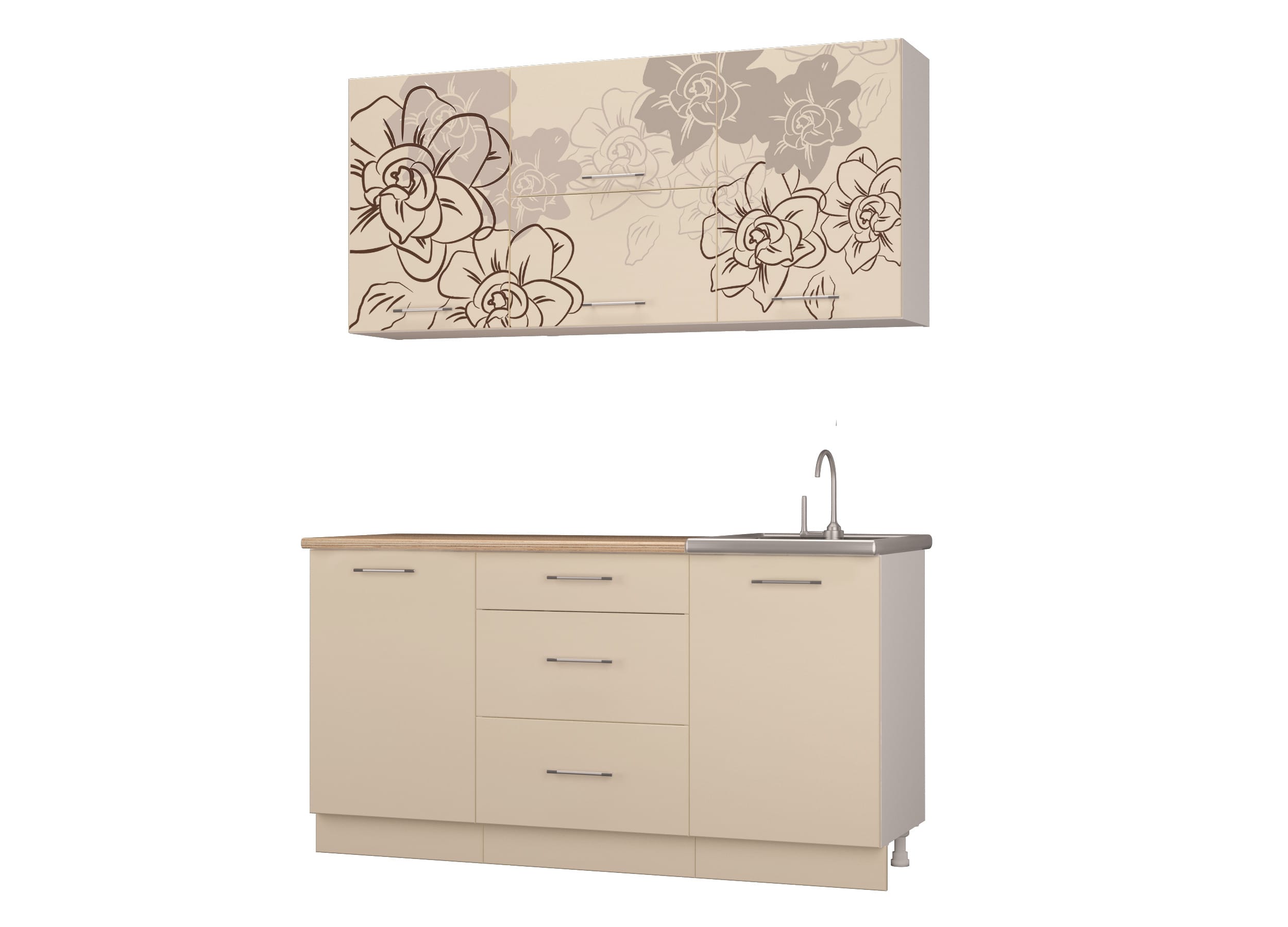 БОРДО-ВАНИЛЬ (ваниль/столешница тростник) - фото 1