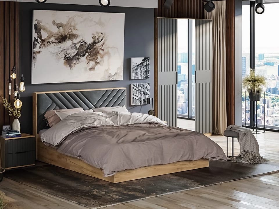 ХИЛТОН (дуб крафт золотой/графит матовый) - фото 5