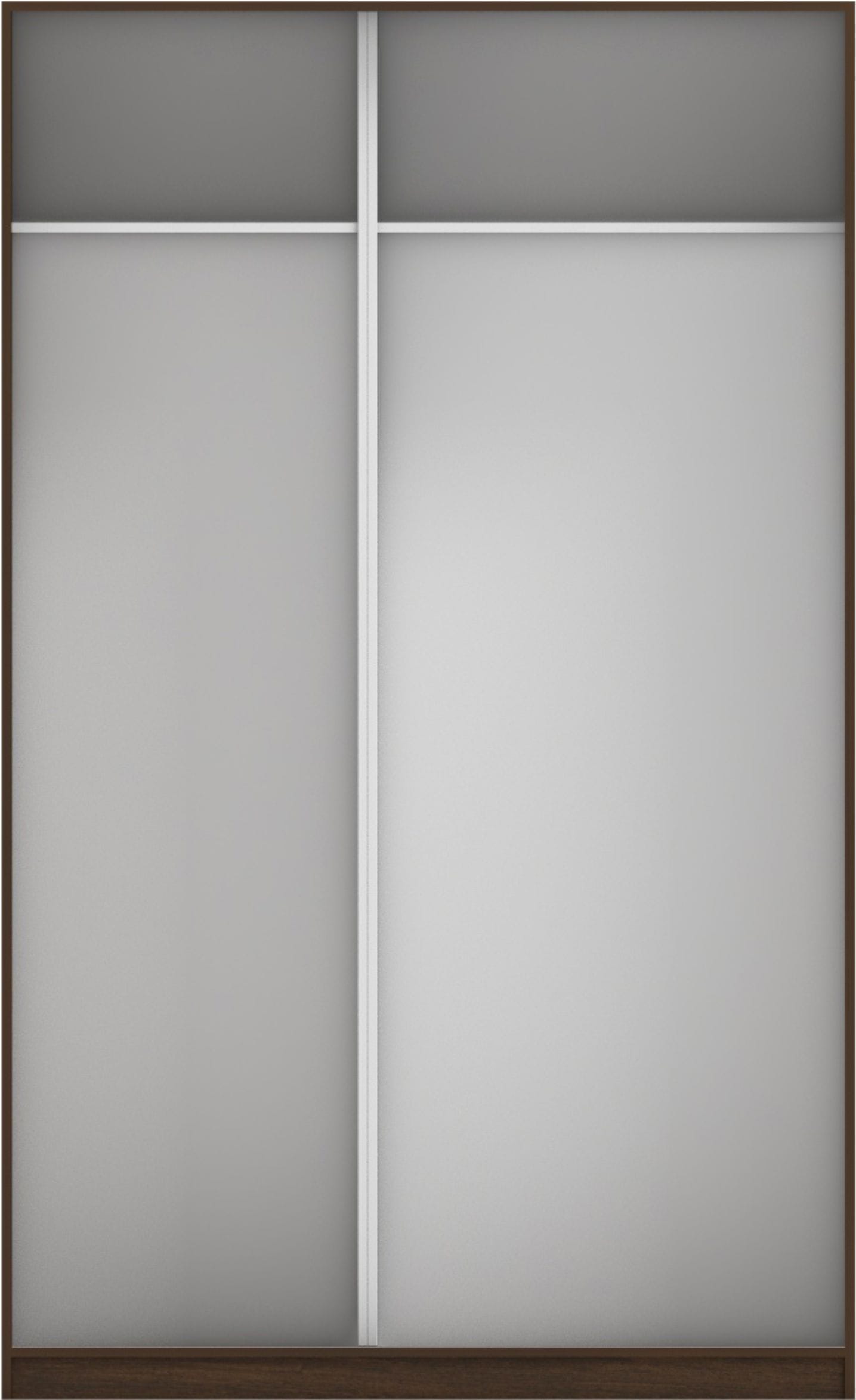 КОРПУС ШКАФА 1400*600*2300 ММ С АНТРЕСОЛЬНЫМИ ПОЛКАМИ (Корпус: ВЕНГЕ ТЕМНЫЙ, Наполнение: БЕЛЫЙ шагрень) - фото 3