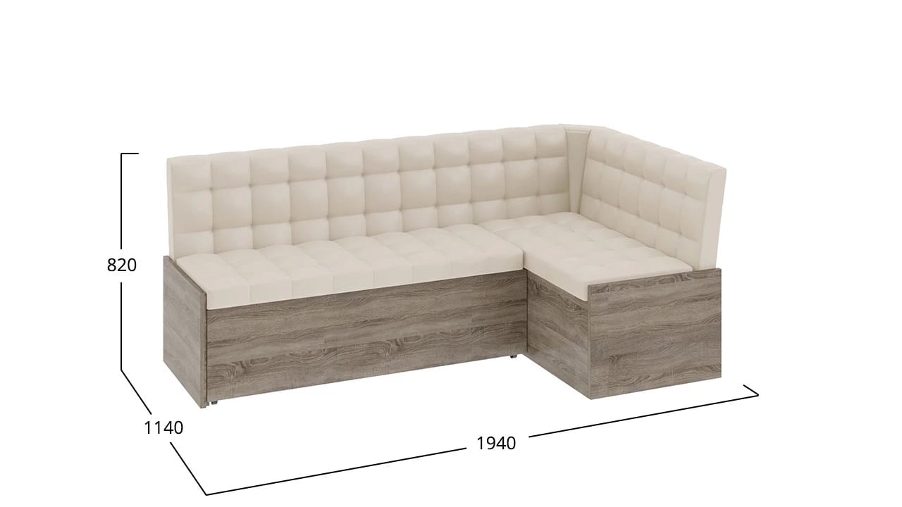 ФОРЕСТ (дуб сонома трюфель/кожзам бежевый) - фото 4