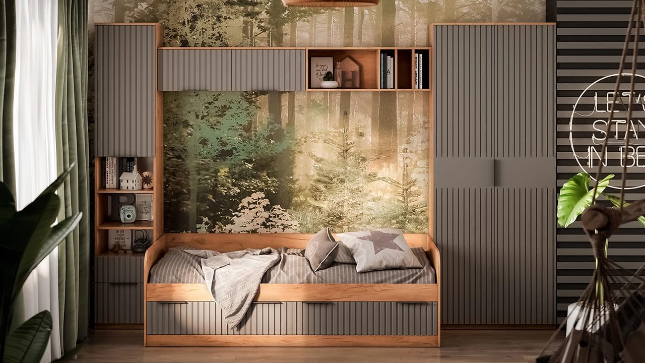 ХИЛТОН (дуб крафт золотой/графит матовый) - фото 4