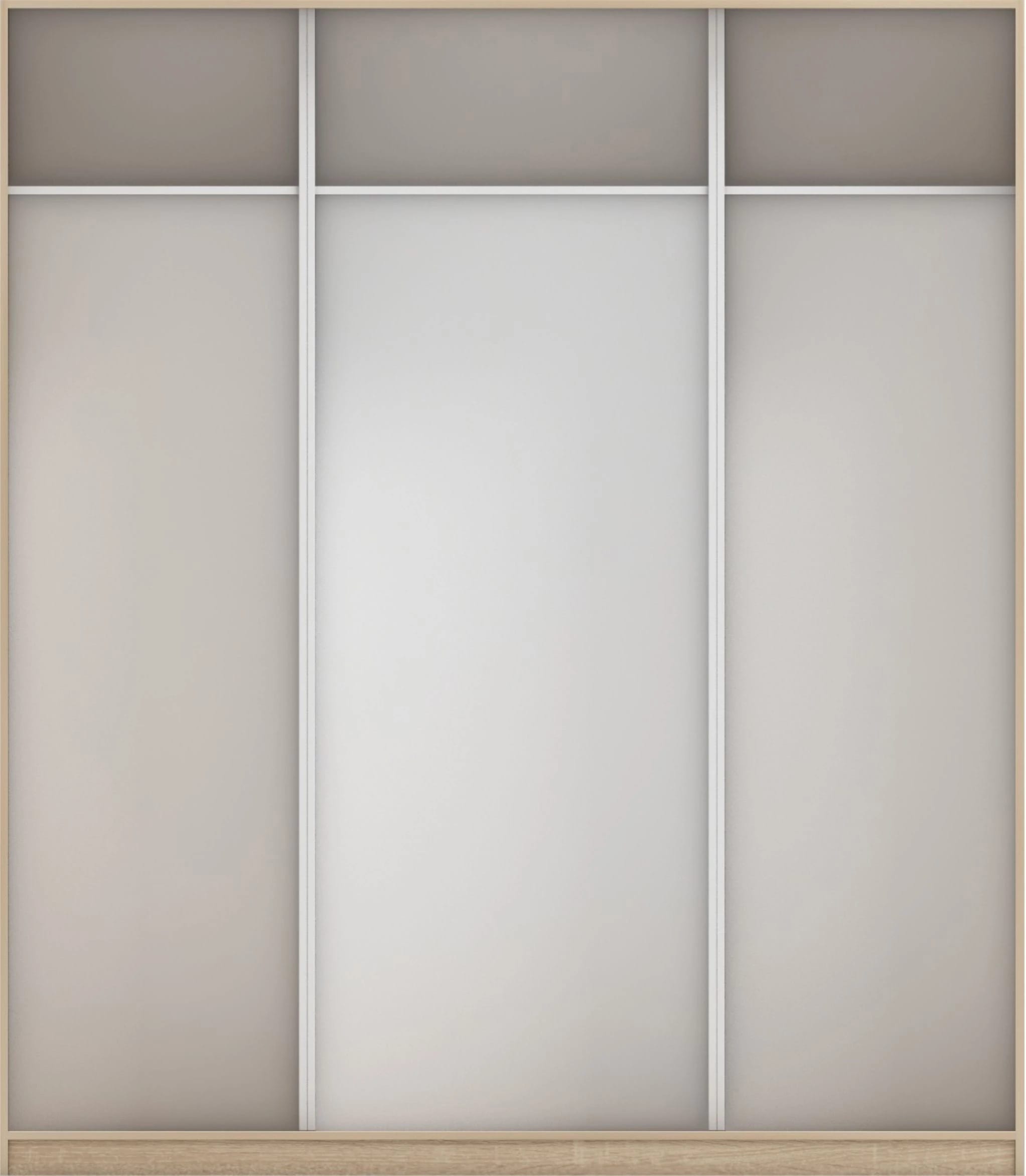 КОРПУС ШКАФА 2000*600*2300 ММ С АНТРЕСОЛЬНЫМИ ПОЛКАМИ (Корпус: ДУБ СОНОМА, Наполнение: БЕЛЫЙ шагрень) - фото 3