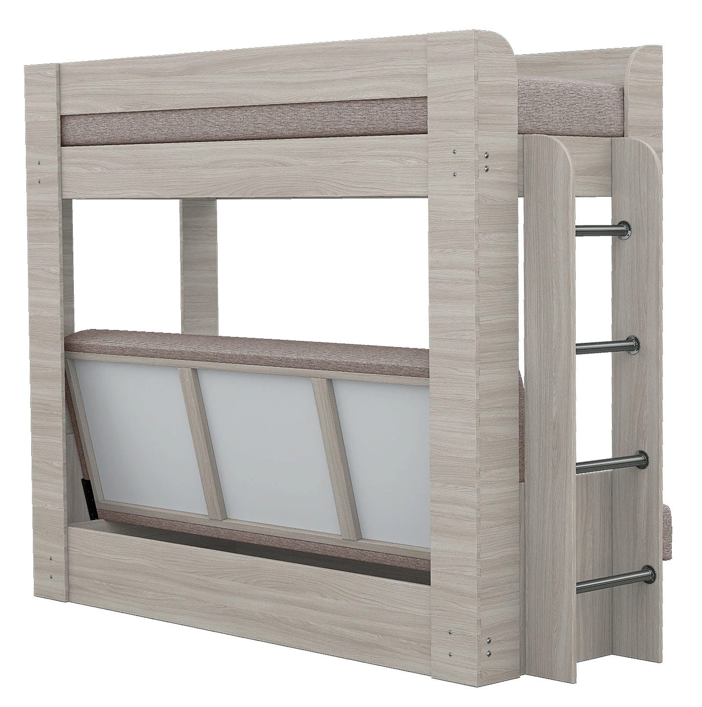 ДИВАН-КРОВАТЬ 2-Х ЯРУСНАЯ (1160*1860/790*1890) С ВЕРХНИМ МАТРАЦЕМ (NEW) (Модерно 11/Ясень светлый) - фото 4