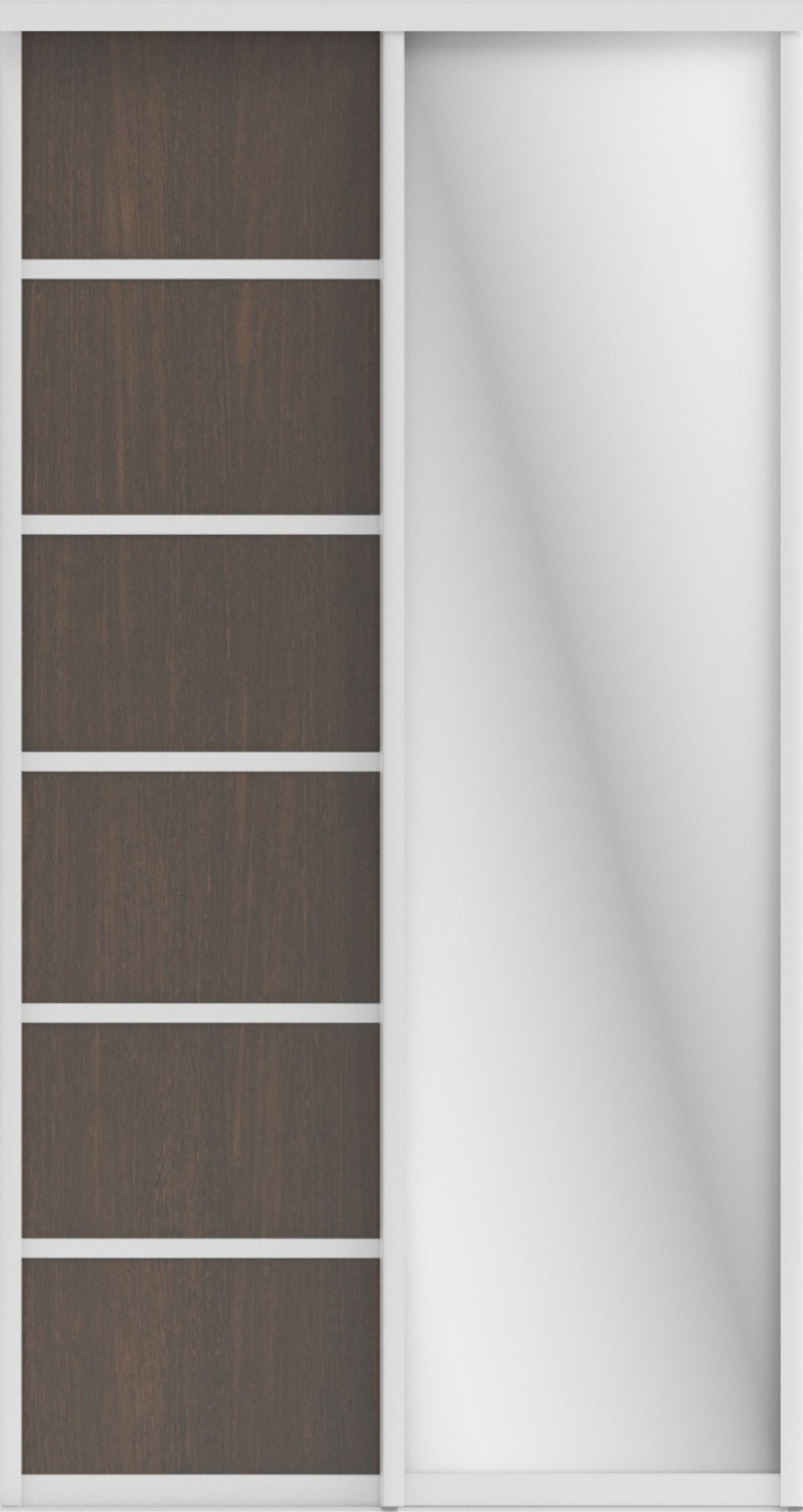 СТИВ (ЗЕРКАЛО/ЛДСП) (венге темный/хром) - фото 2