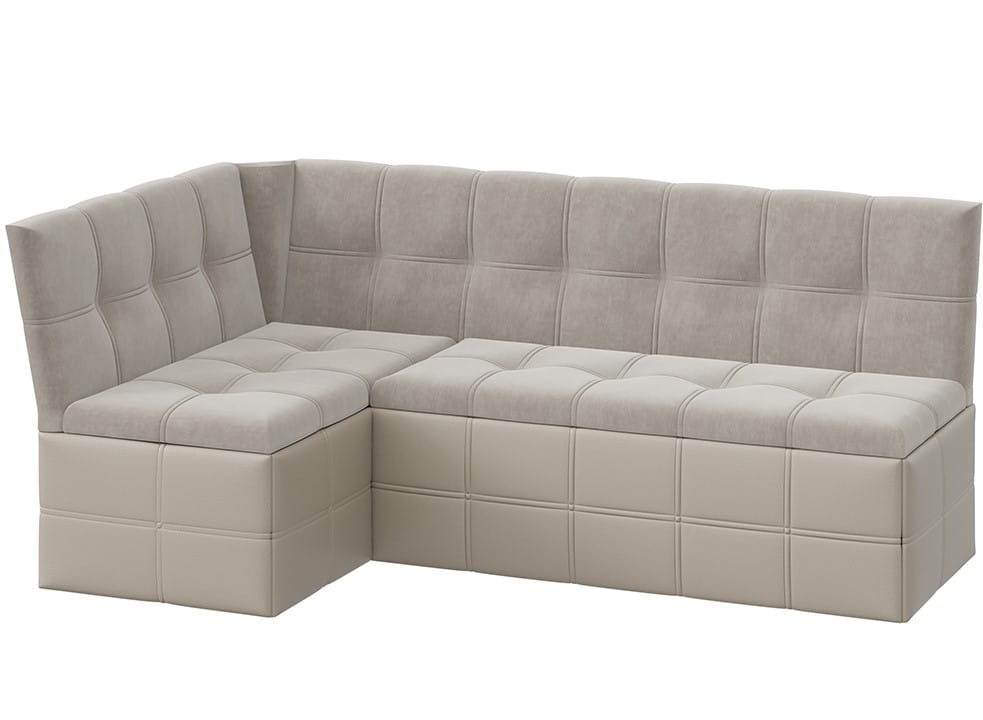 ДОМИНО (кожзам светло-коричневый/велюр мокко светлый) - фото 1