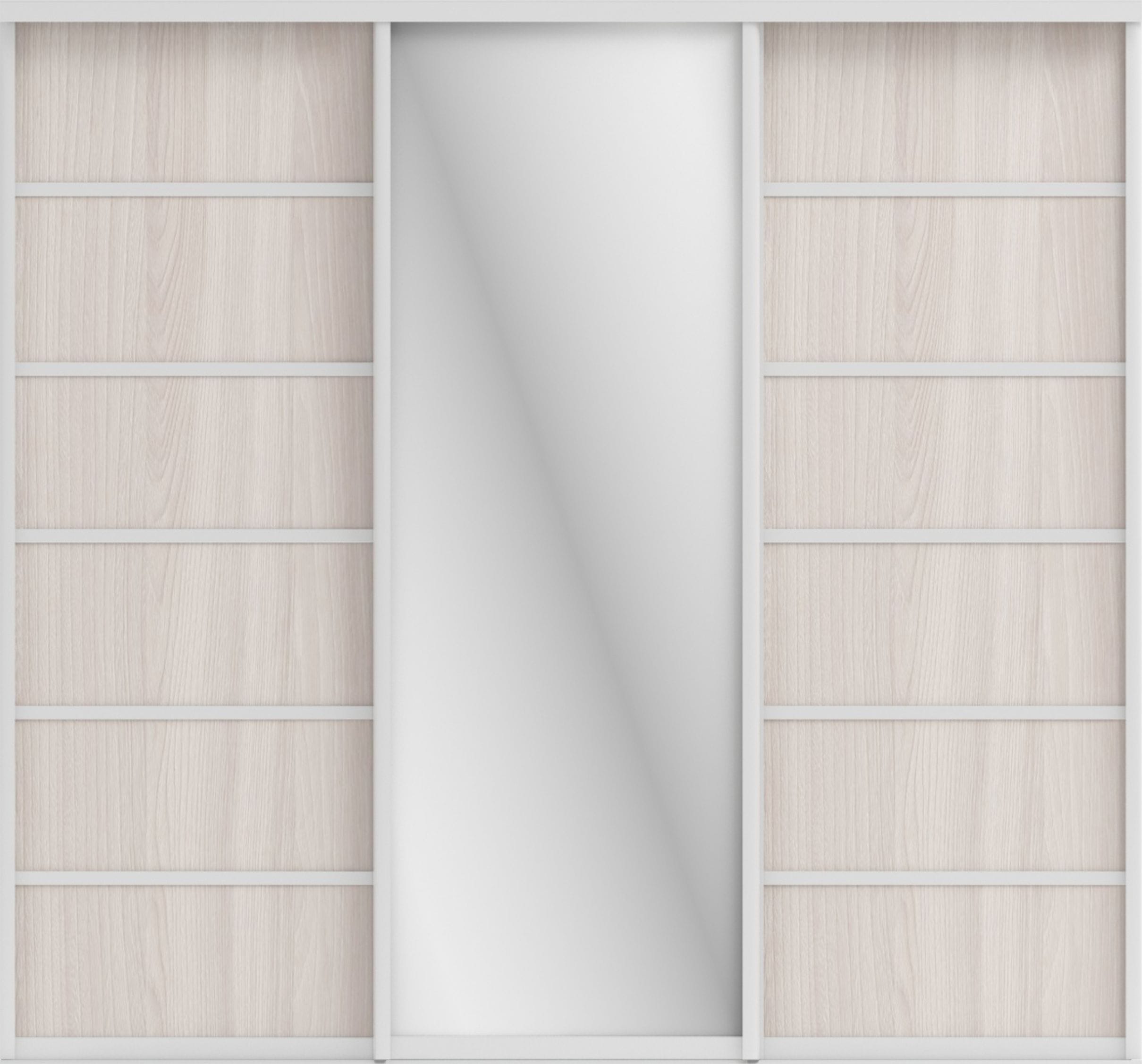 СТИВ (ЗЕРКАЛО/ЛДСП) (ясень светлый/хром) - фото 2