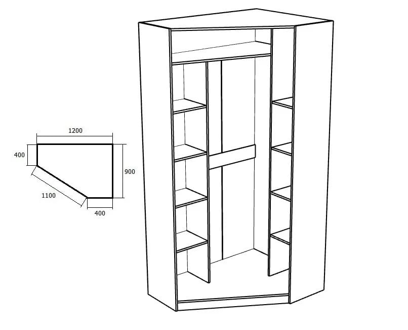 СТИВ (ясень светлый/хром/2 дв. комб. ЛДСП) - фото 2