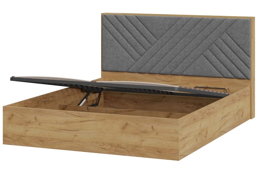 ХИЛТОН (дуб крафт золотой/велюр серый) - фото 1