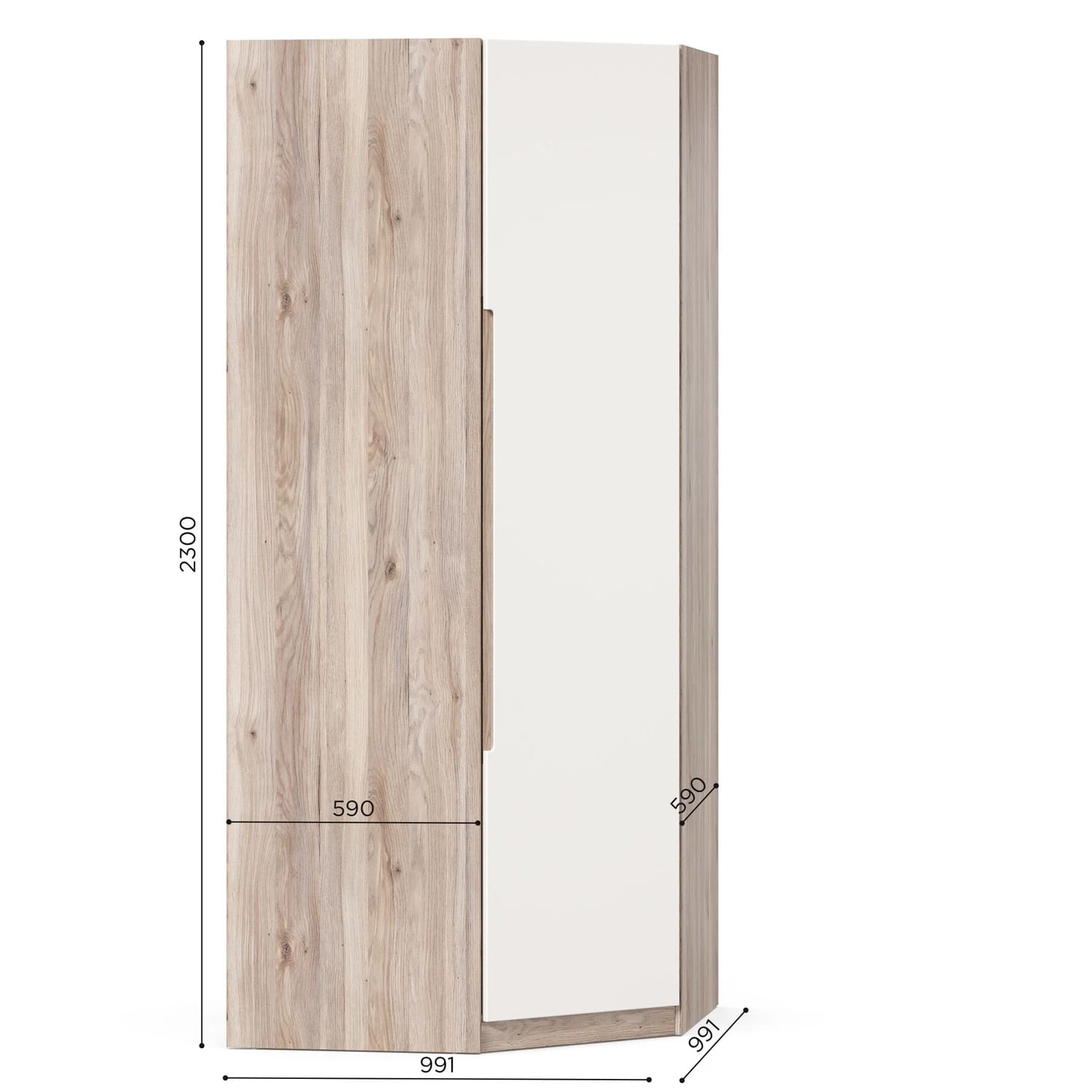 СТЕФАНИЯ (Дуб Маувелла PR/Белый) - фото 4