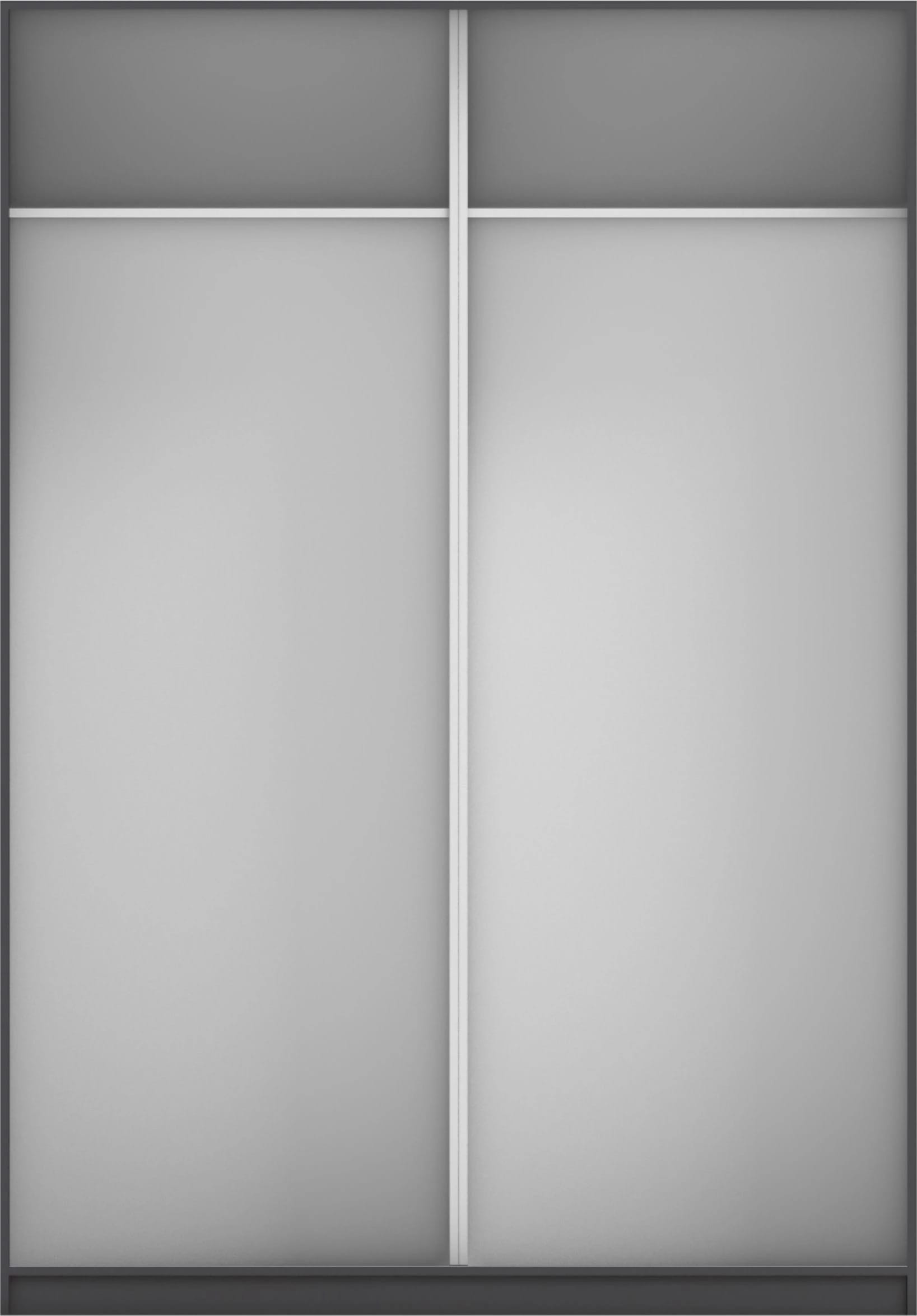 КОРПУС ШКАФА 1600*600*2300 ММ С АНТРЕСОЛЬНЫМИ ПОЛКАМИ (Корпус: ГРАФИТ, Наполнение: БЕЛЫЙ шагрень) - фото 3