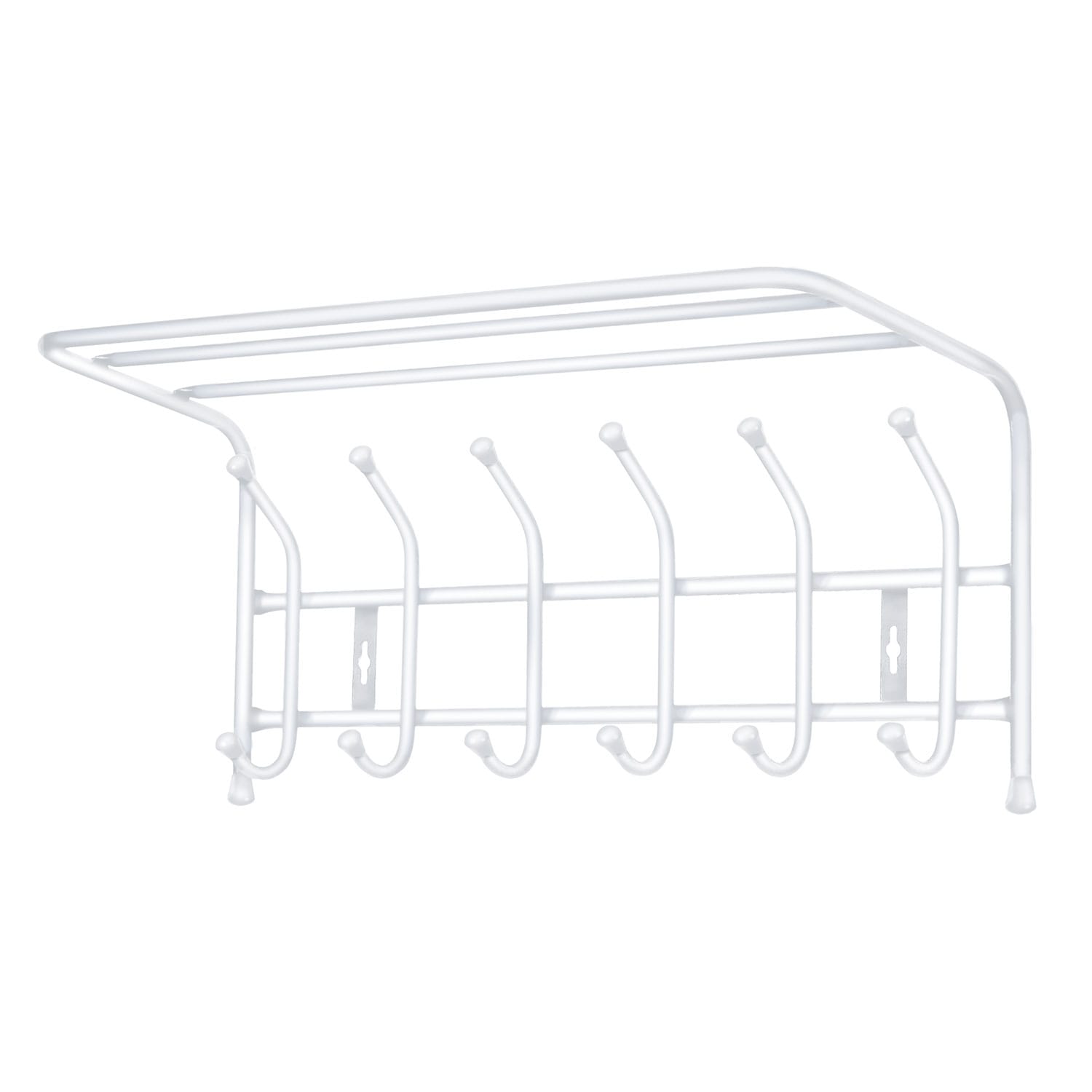 ВЕШАЛКА НАСТЕННАЯ С ПОЛКОЙ (АРТ. ВП6) (матовый белый) - фото 1