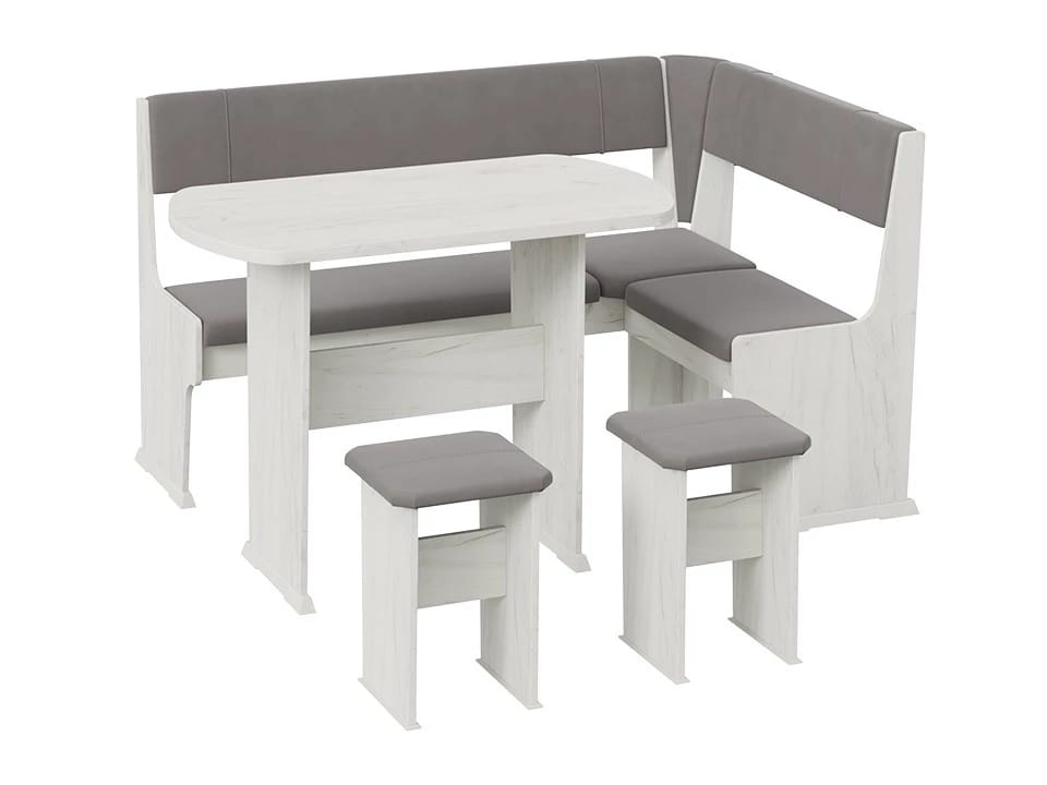 РИО (дуб крафт белый/микровелюр duna steel) - фото 2