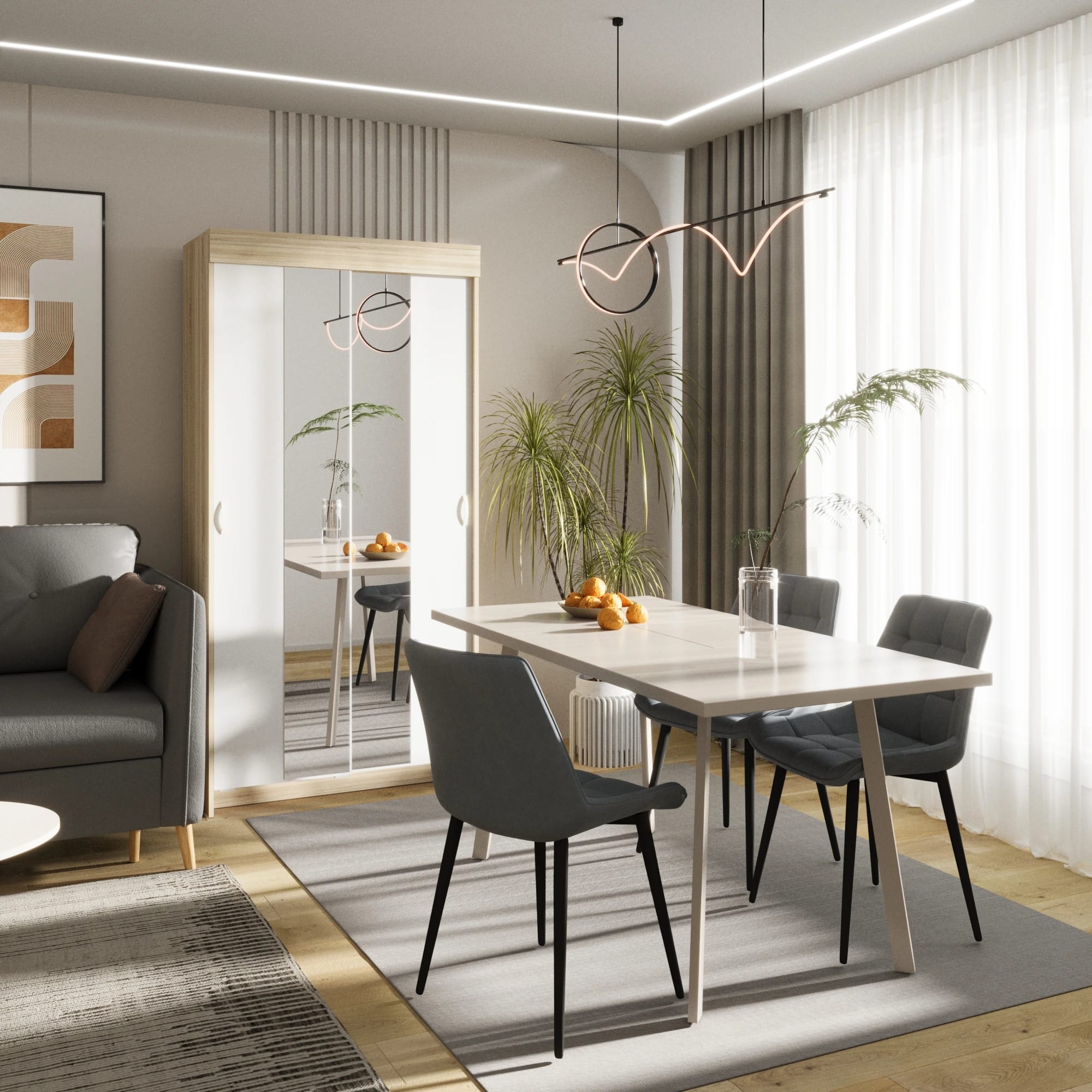 БАСЯ/БАССО (дуб сонома/белый) - фото 3