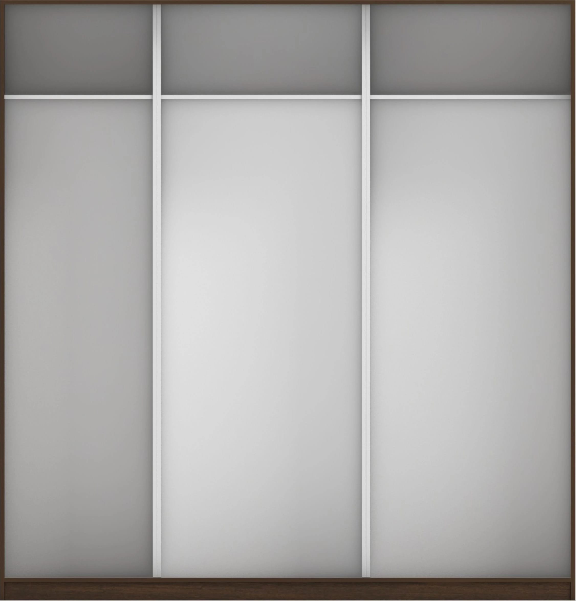 КОРПУС ШКАФА 2200*600*2300 ММ С АНТРЕСОЛЬНЫМИ ПОЛКАМИ (Корпус: ВЕНГЕ ТЕМНЫЙ, Наполнение: БЕЛЫЙ шагрень) - фото 3